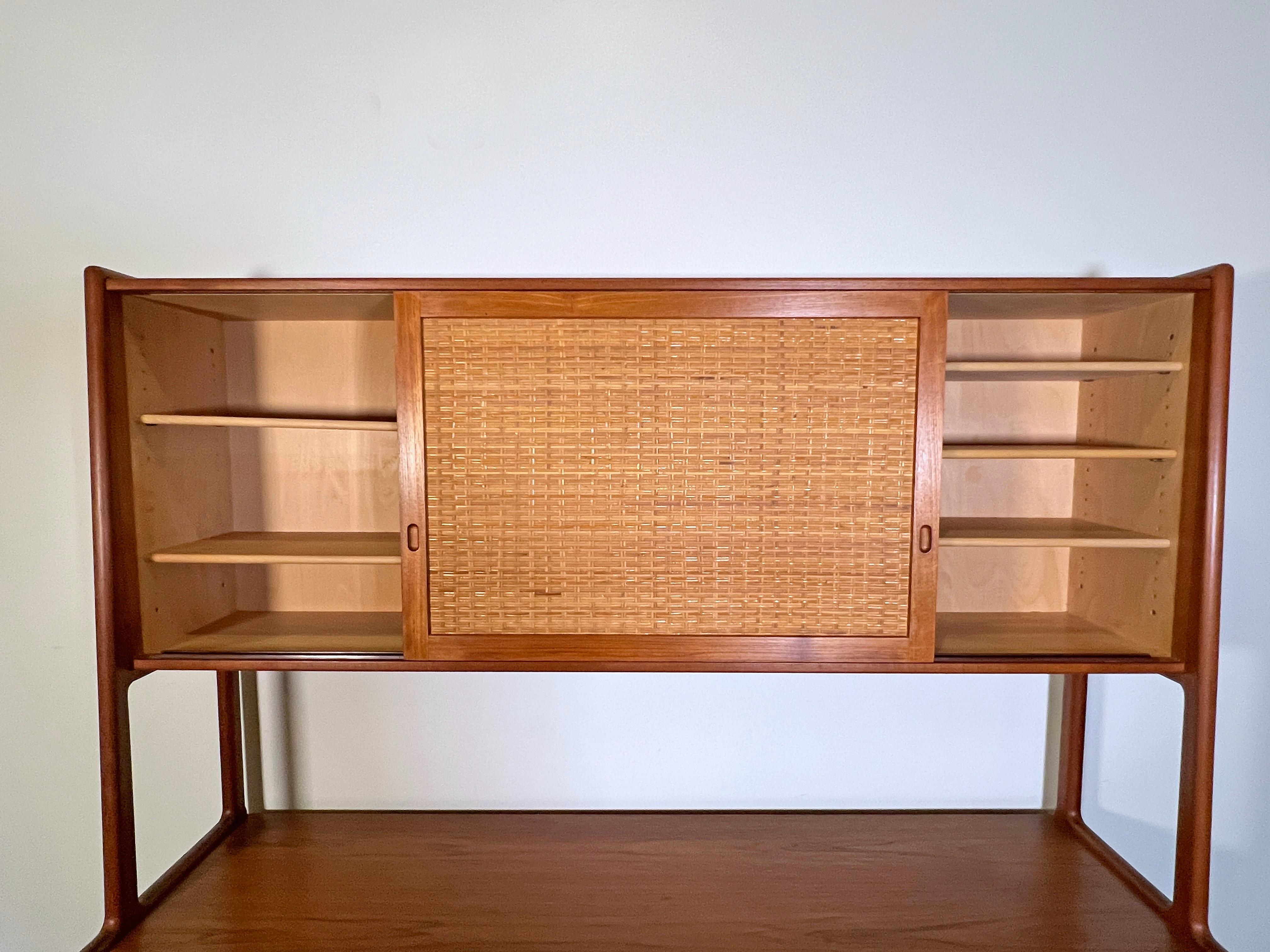 Hans Wegner Teak and Cane Sideboard Credenza for Ry Møbler, Circa 1960s For Sale 1