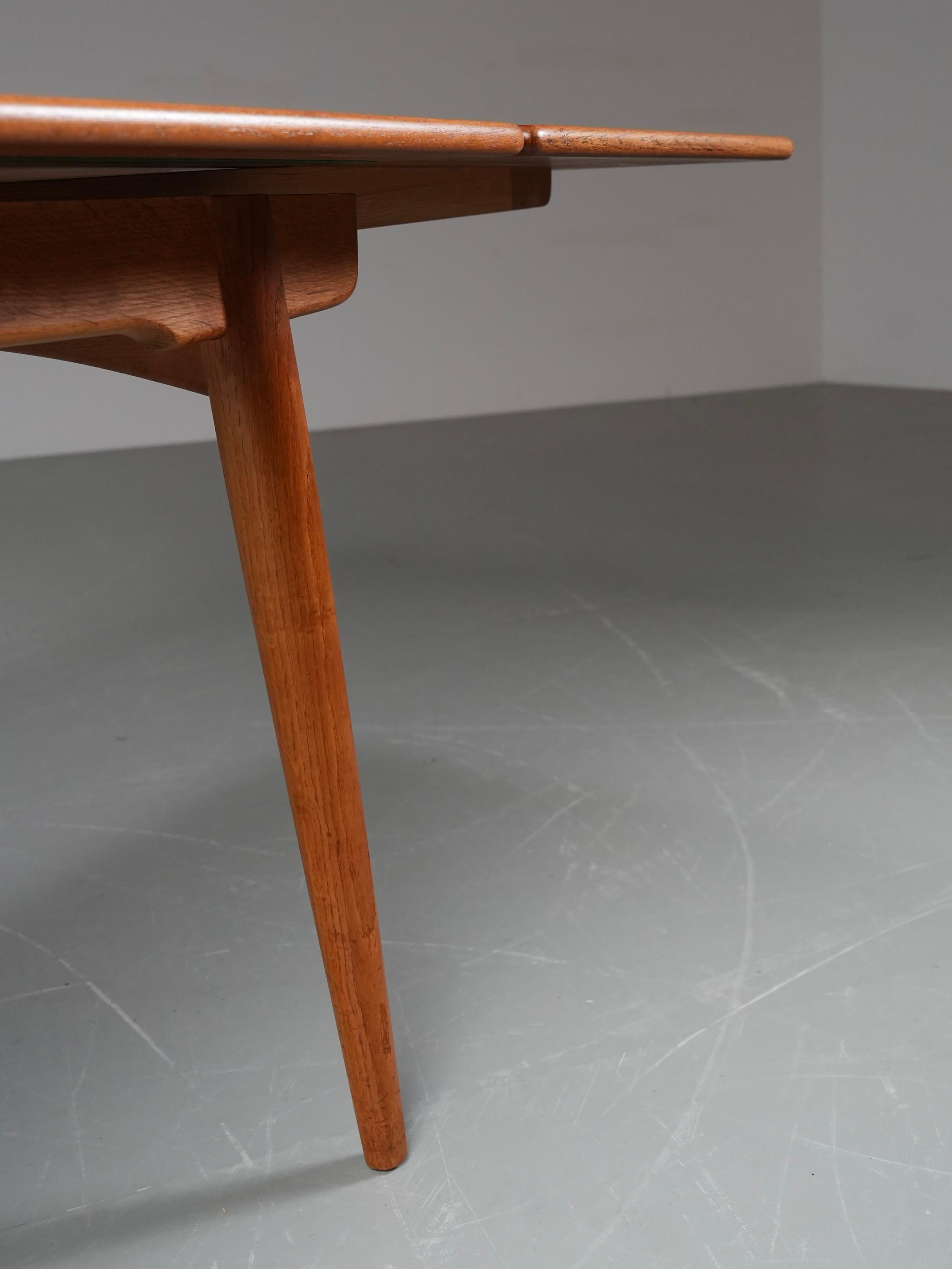 Table de salle à manger en teck et chêne de Hans Wegner 312 pour Andreas Tuck, Danemark, années 1960 en vente 5