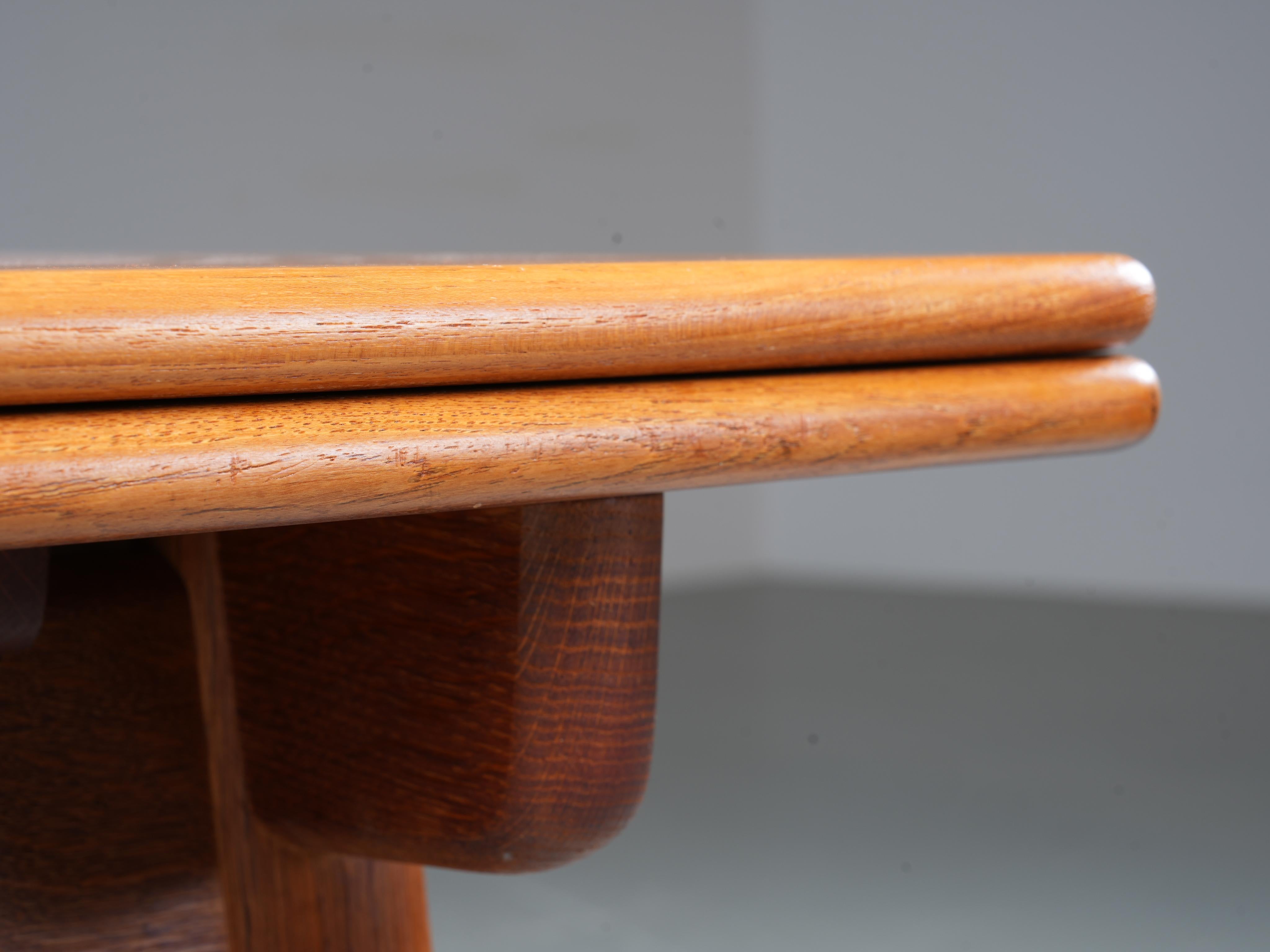 Table de salle à manger en teck et chêne de Hans Wegner 312 pour Andreas Tuck, Danemark, années 1960 en vente 6