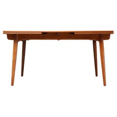 Hans Wegner Esstisch aus Teak und Eiche 312 für Andreas Tuck, Dänemark, 1960er Jahre