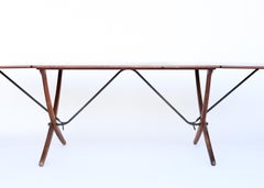 Hans Wegner Teak and Oak Dining Table Model At-304 by Andreas Tuck