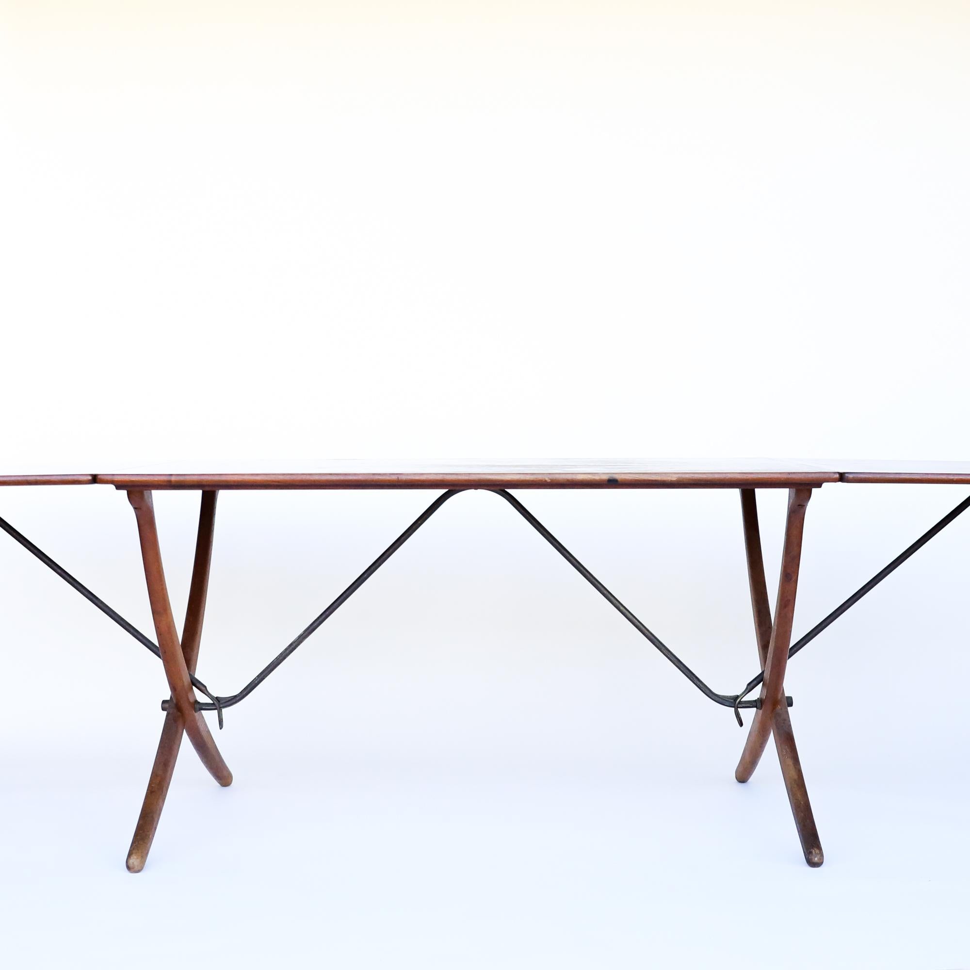 Mid-Century Modern Hans Wegner Teak and Oak Dining Table Model At-304 by Andreas Tuck