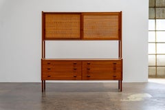 Hans Wegner - Teak and Rattan Highboard RY 20 RY Møbler, Denmark, 1960s