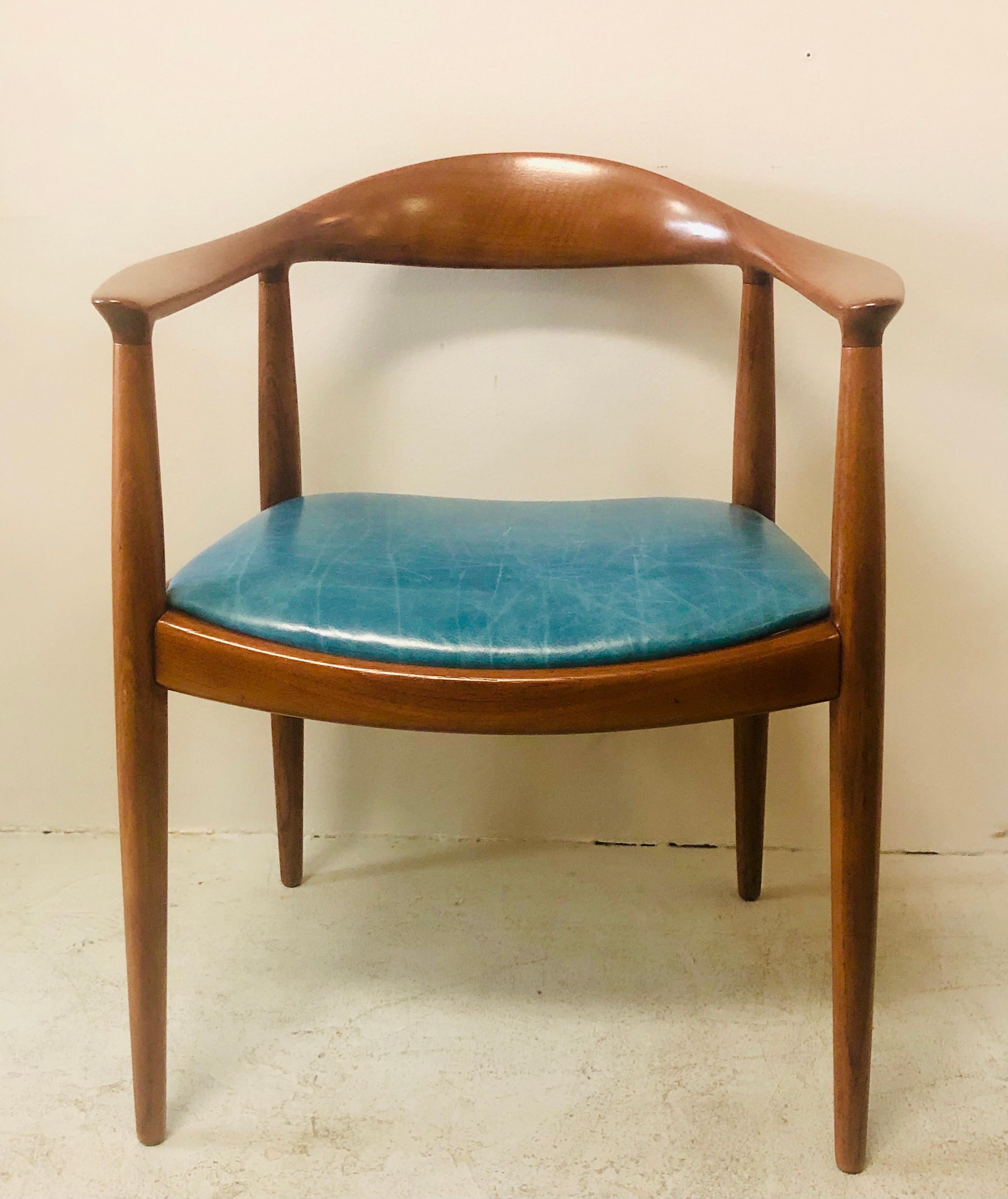 3 chairs available. Signed and numbered. Refinished and new leather upholstery.
