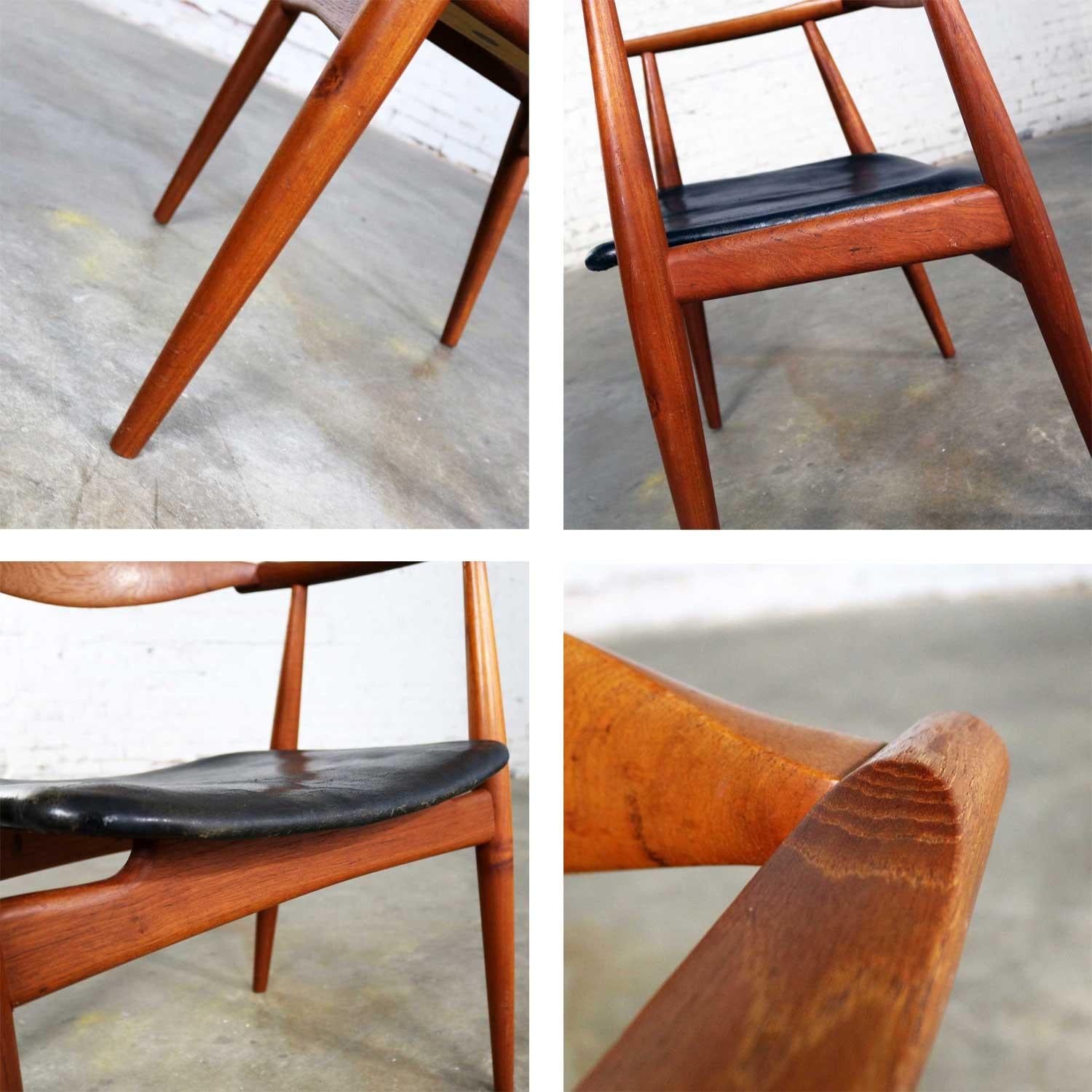 Hans Wegner Teak CH 35 Chair for Carl Hansen & Son Vintage Scandinavian Modern 1