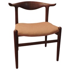 Hans Wegner Teak Cow Horn Chair Model JH 505 for Johannes Hansen