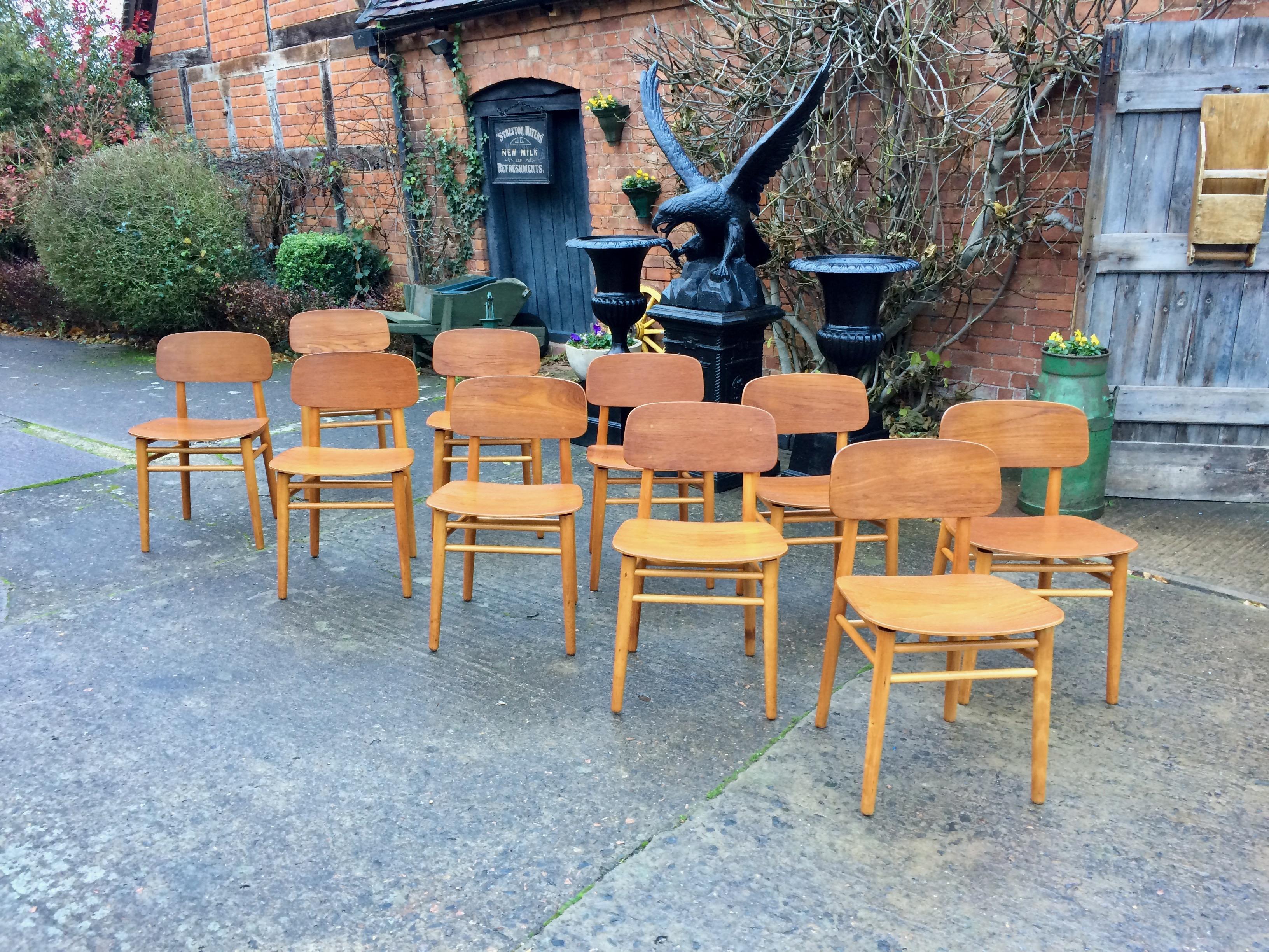 Hans Wegner Teak Dining Chairs Set of Ten for Fritz Hansen 4101, Denmark 6