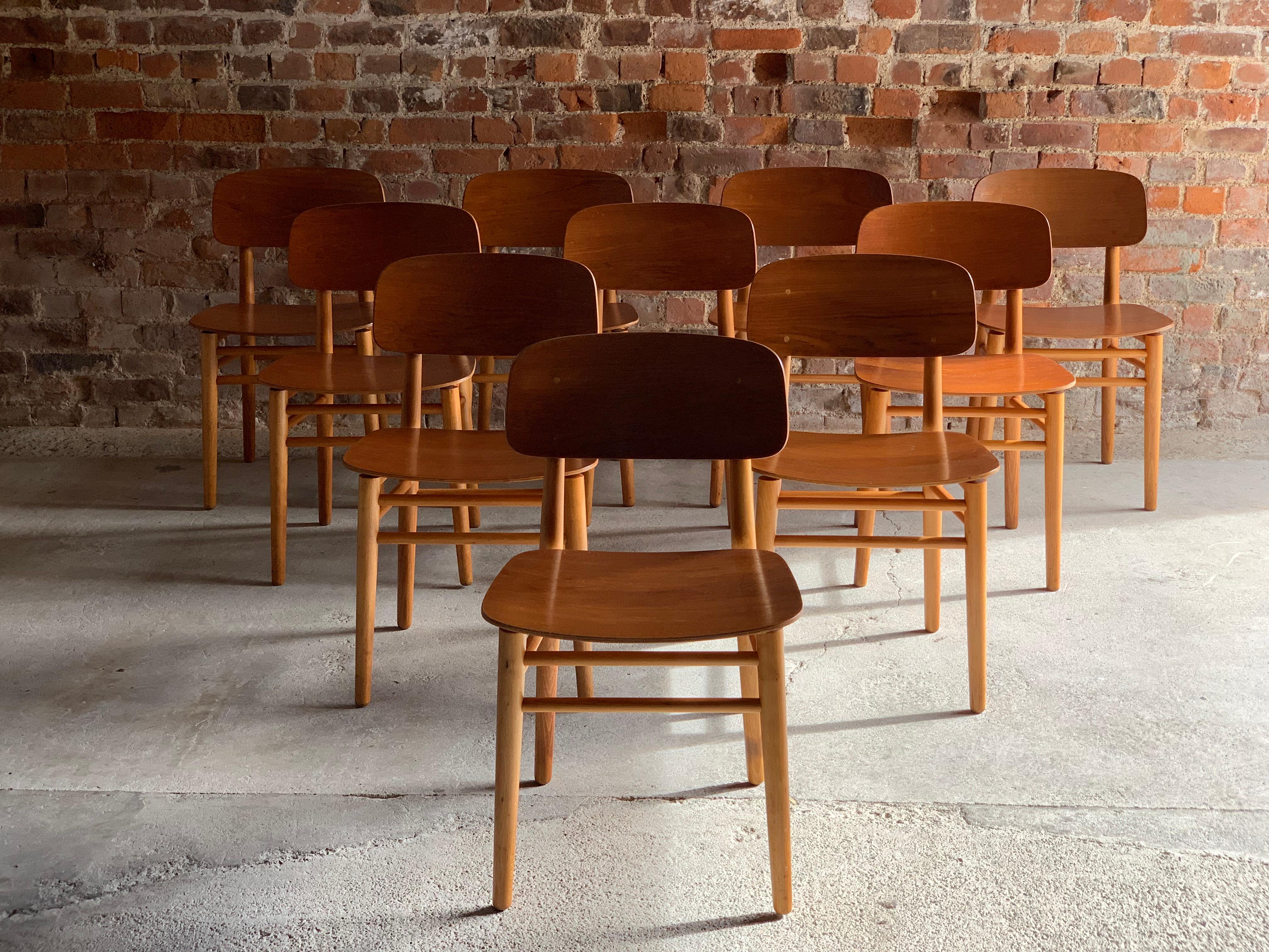Hans Wegner Teak Dining Chairs Set of Ten for Fritz Hansen 4101, Denmark 9