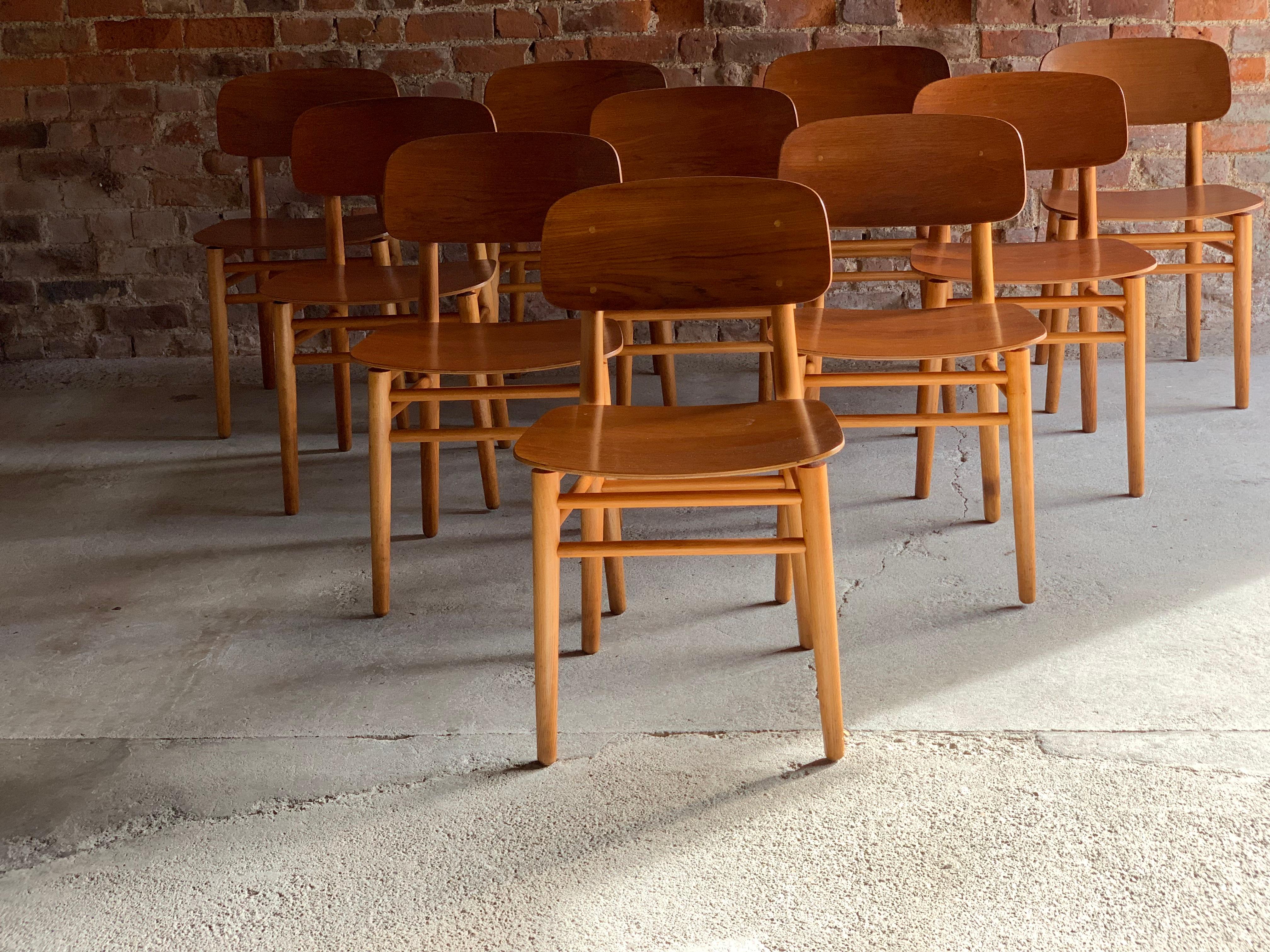 Hans Wegner Teak Dining Chairs Set of Ten for Fritz Hansen 4101, Denmark 10