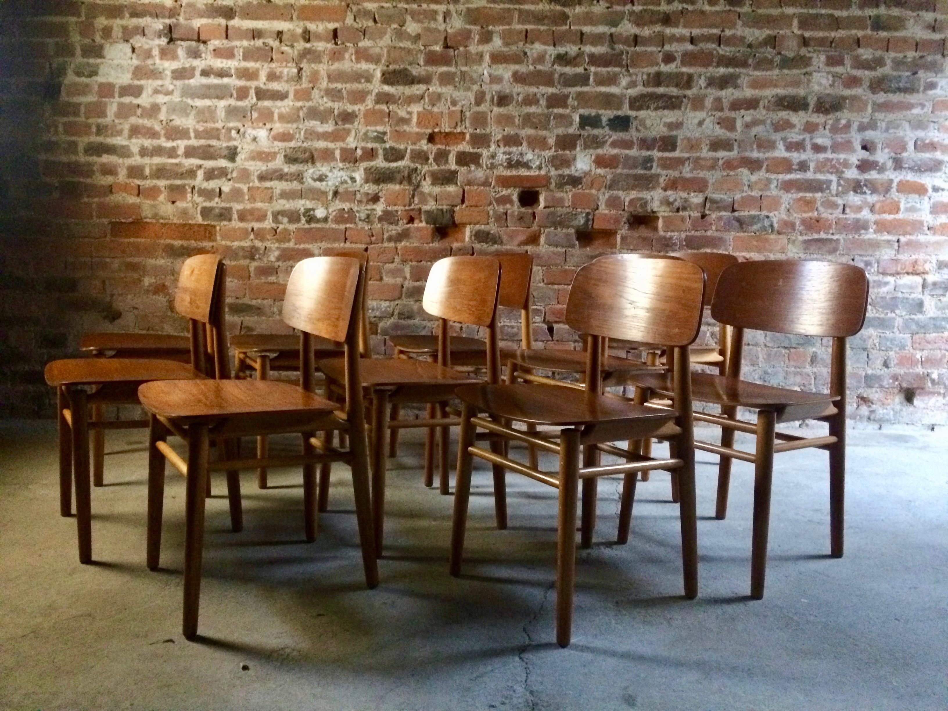 Hans Wegner Teak Dining Chairs Set of Ten for Fritz Hansen 4101, Denmark 13