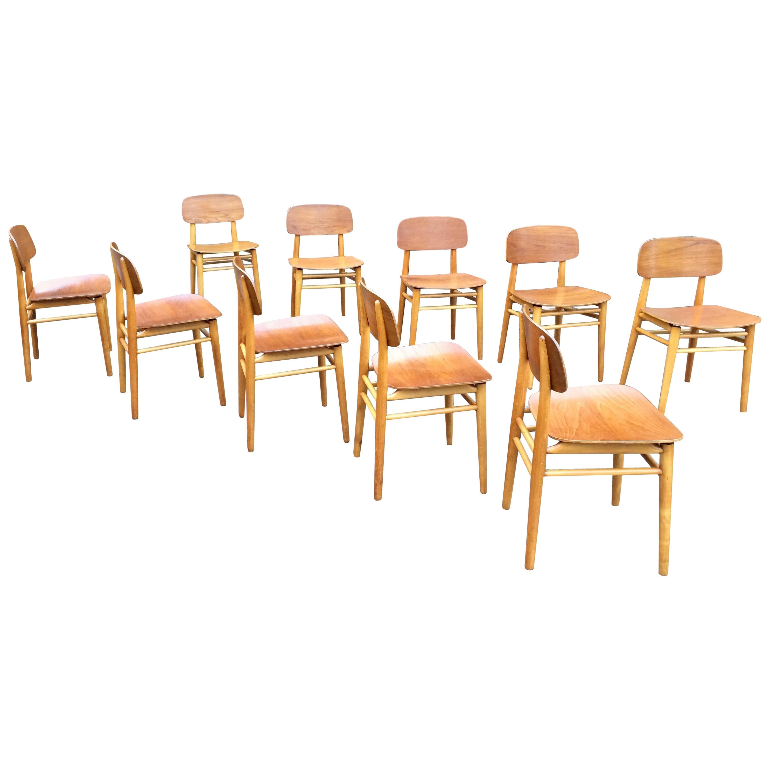 Mid-Century Modern Hans Wegner Teak Dining Chairs Set of Ten for Fritz Hansen 4101, Denmark
