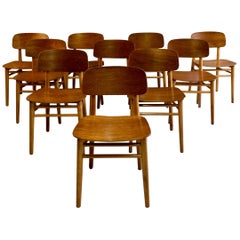 Hans Wegner Teak Dining Chairs Set of Ten for Fritz Hansen 4101, Denmark
