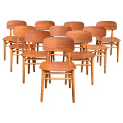 Hans Wegner Teak Dining Chairs Set of Ten for Fritz Hansen 4101, Denmark