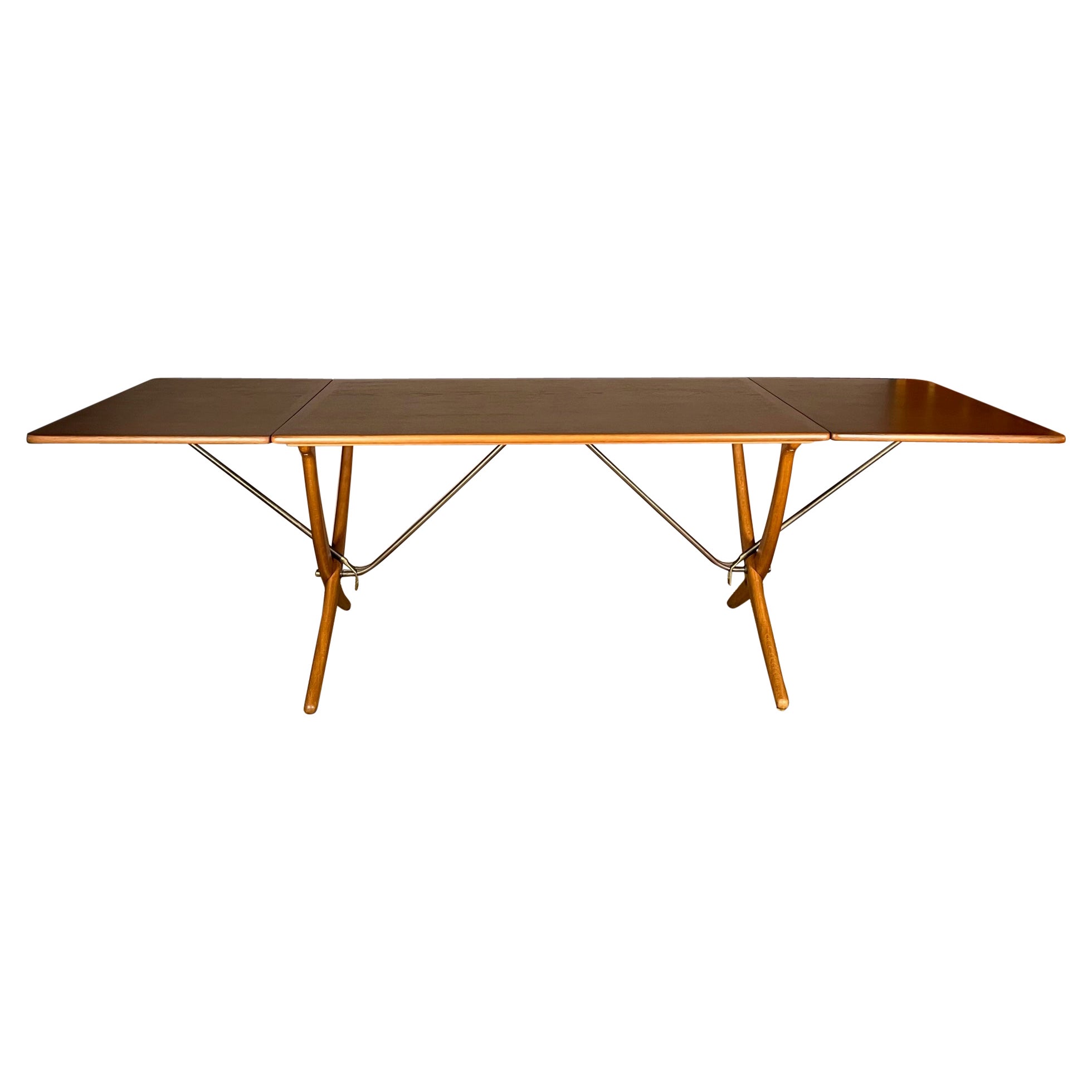 Hans Wegner Teak Dining Table Model AT-304 by Andreas Tuck Denmark