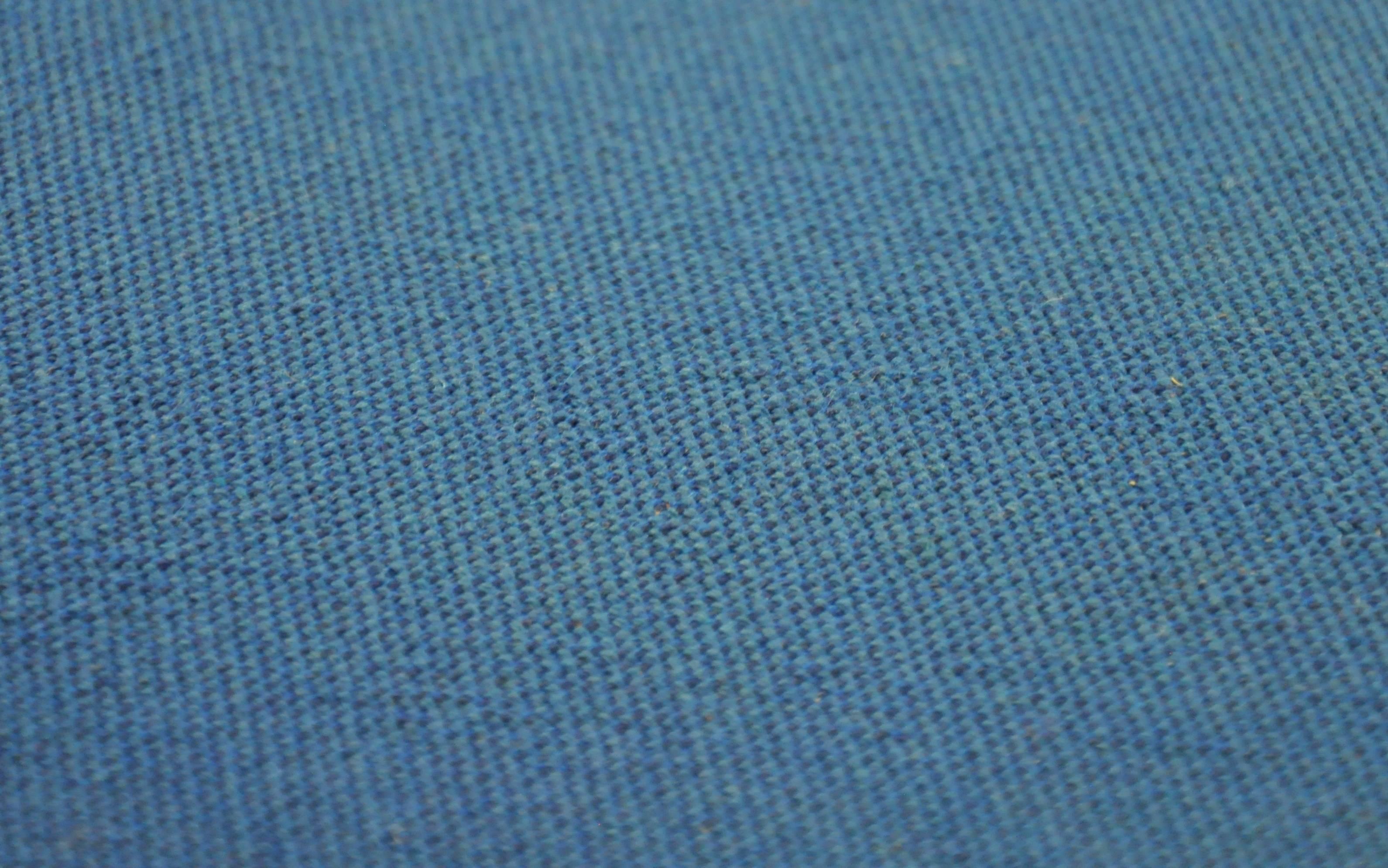 Hans Wegner Teak and Blue Wool Sofa 6