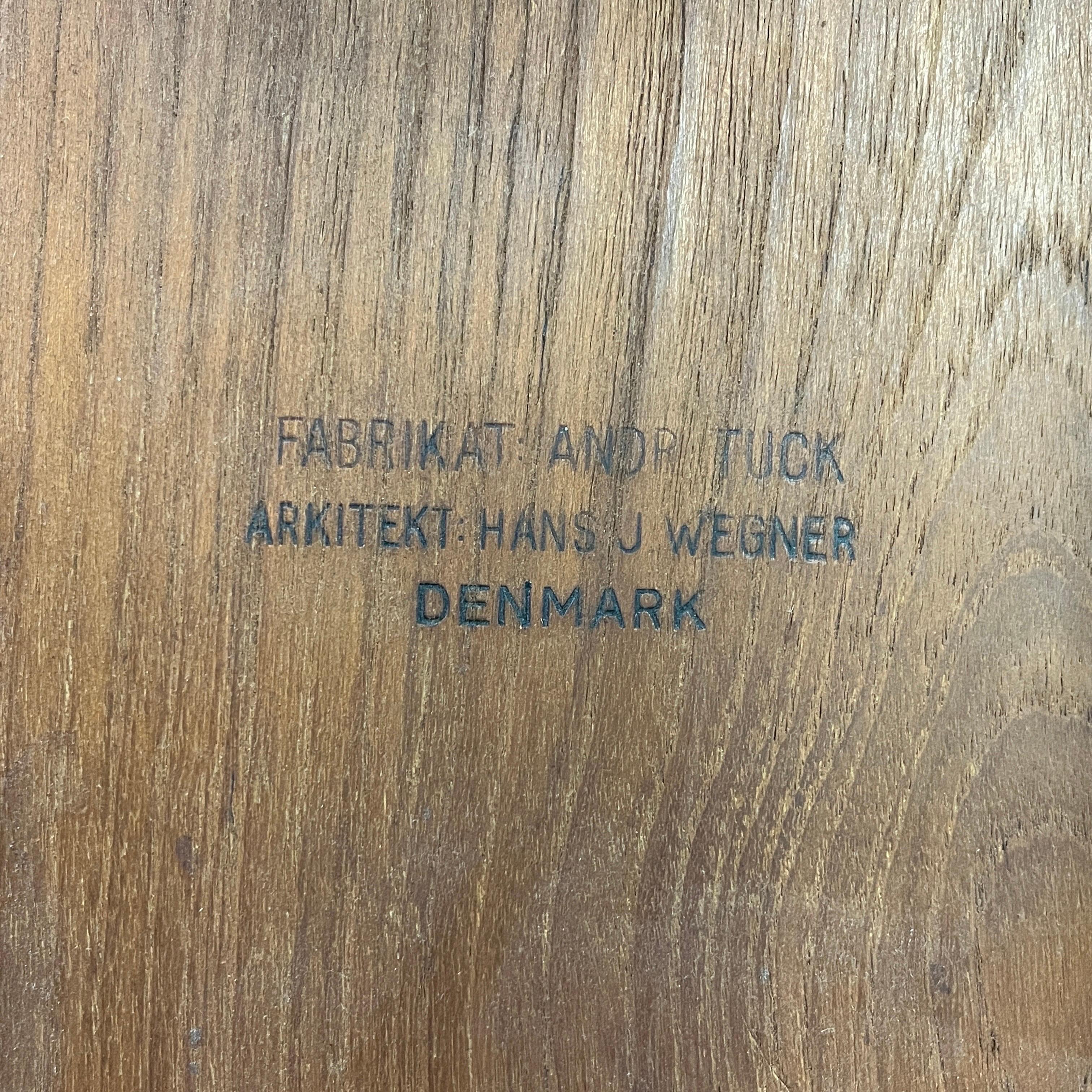 Hans Wegner Teak Nesting Tables Model AT-40 Andreas Tuck For Sale 4