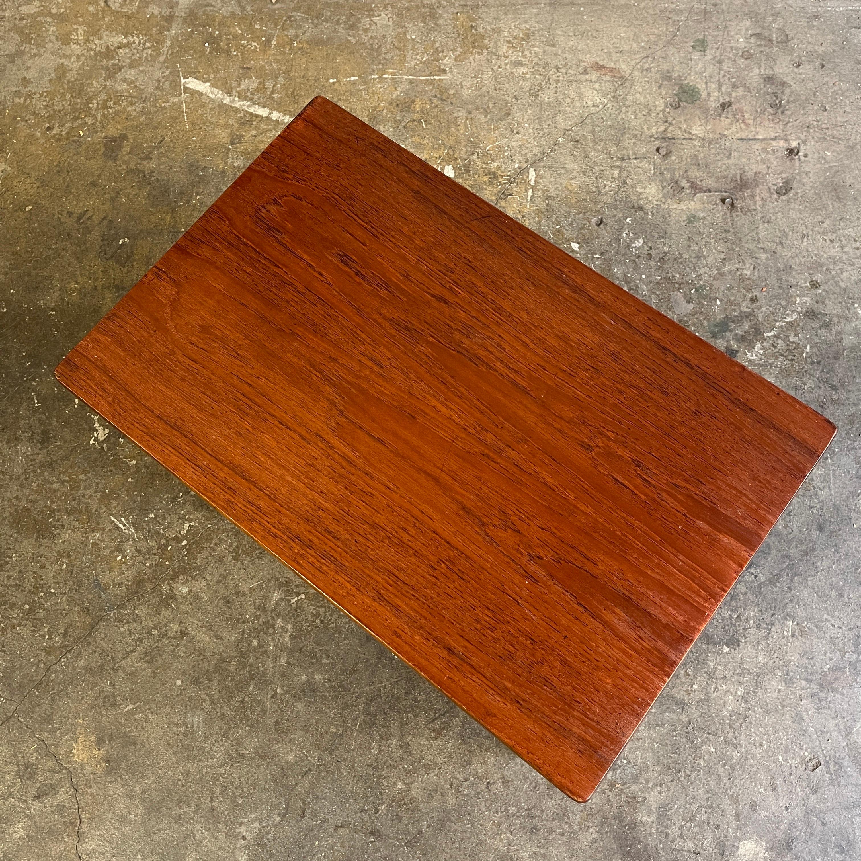 Danish Hans Wegner Teak Nesting Tables Model AT-40 Andreas Tuck For Sale