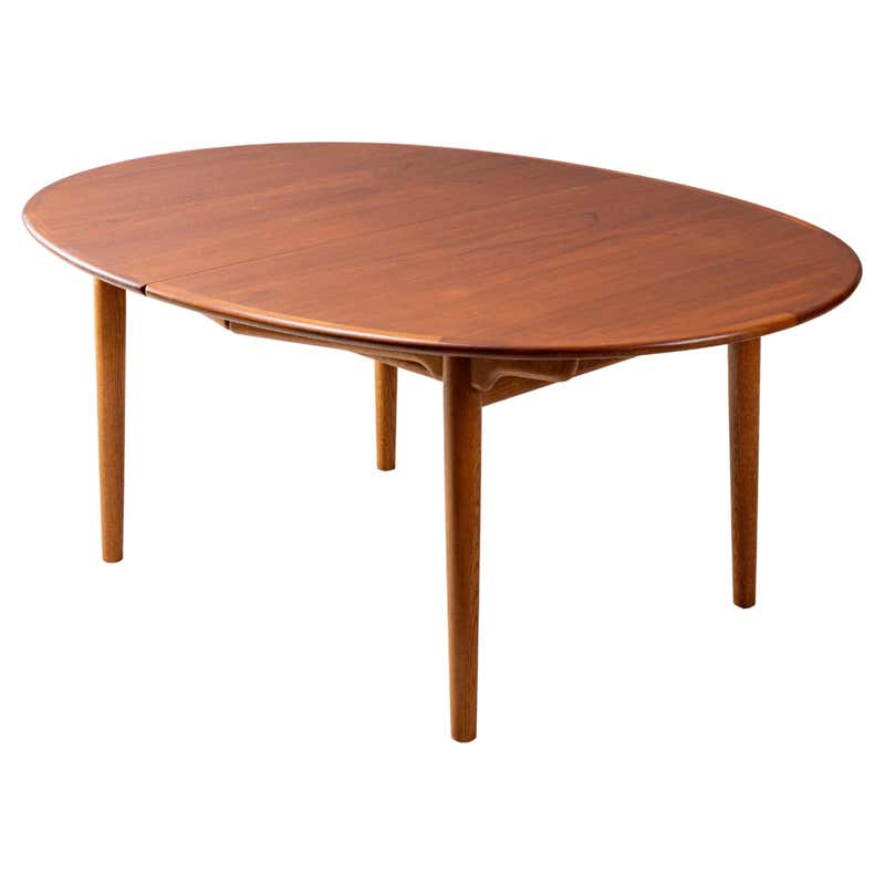 Hans J Wegner/Johannes Hansen 567 Teak Dining Table with Three Leaves ...
