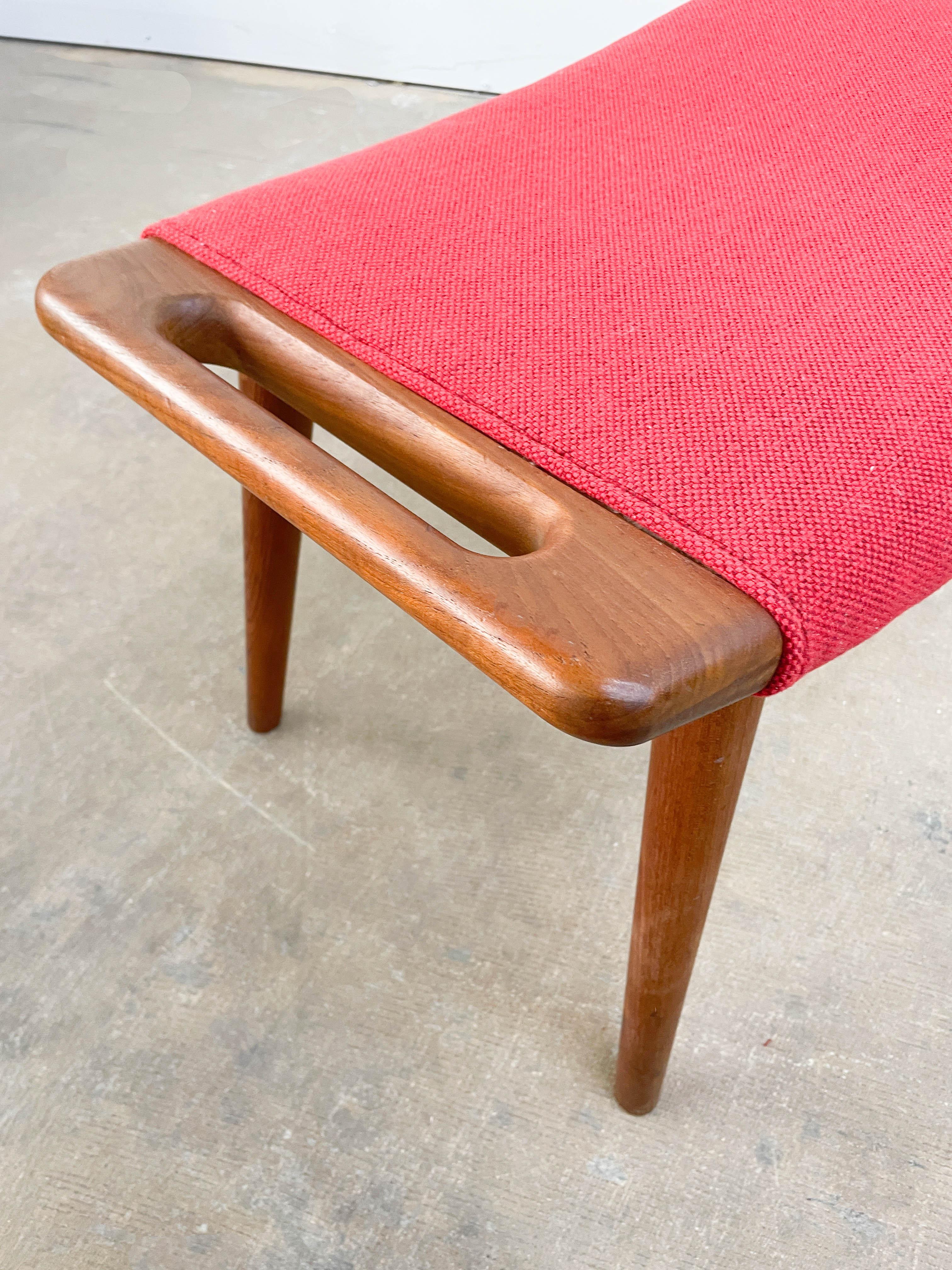 Hans Wegner Teak Papa Bear Ottoman 4