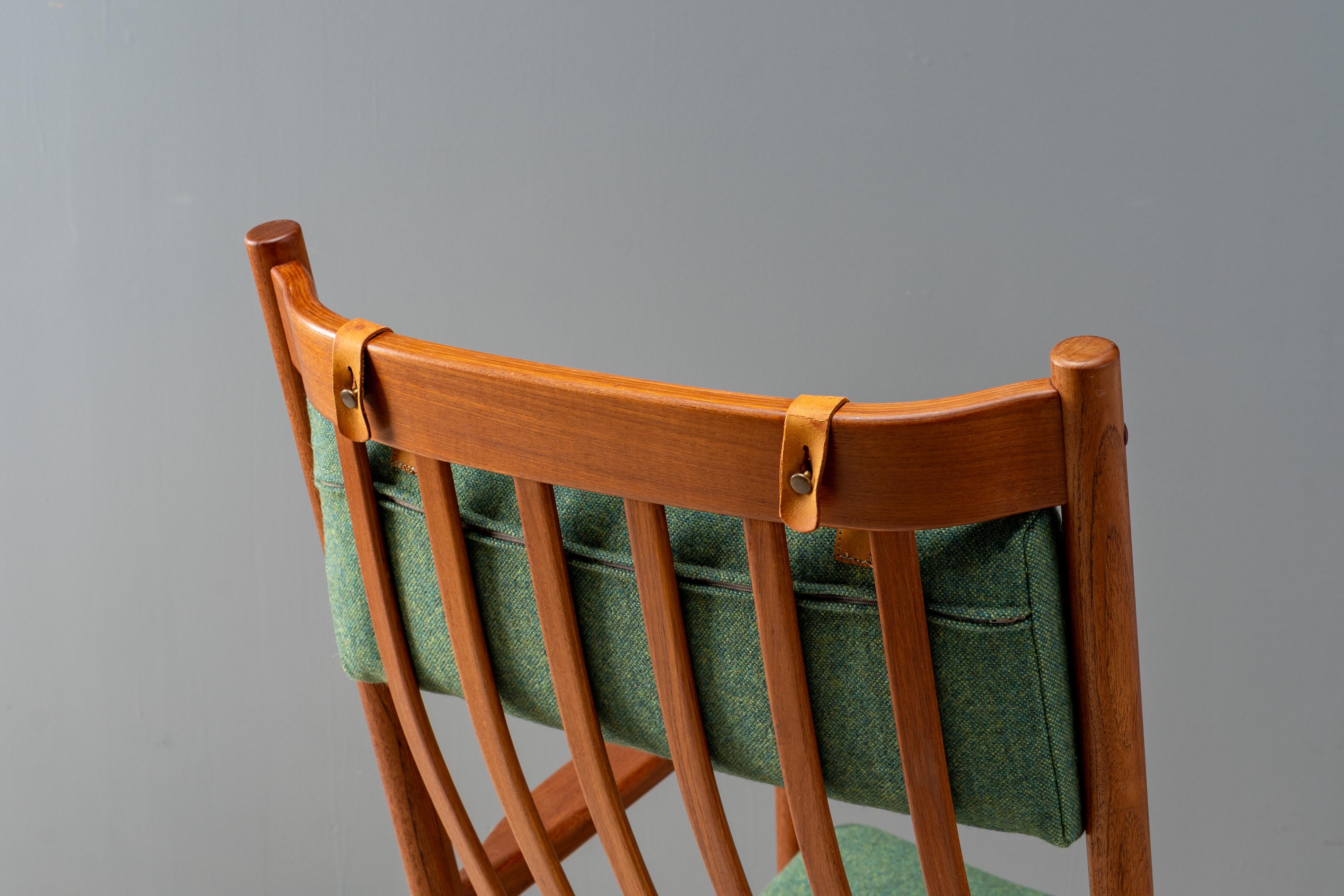 Wool Hans Wegner Teak Rocking Chair