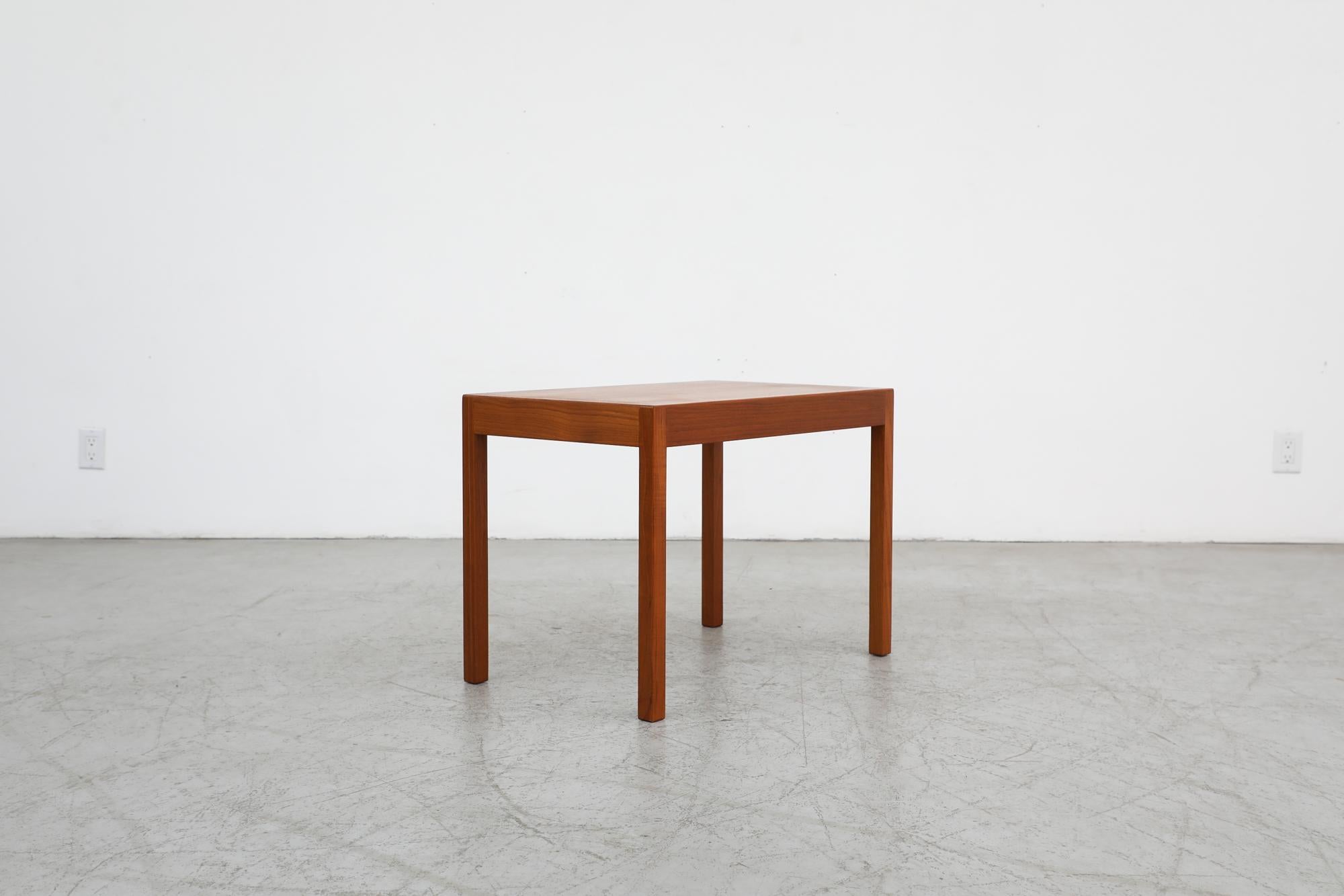 Hans Wegner Teak Side Table for Andreas Tuck, 1960's In Good Condition For Sale In Los Angeles, CA