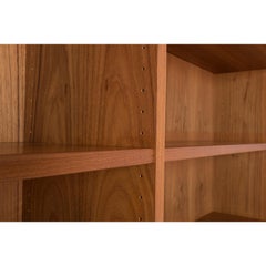 Teak Tall Double Modular Bookcase with Sliding Doors Ry Mobler