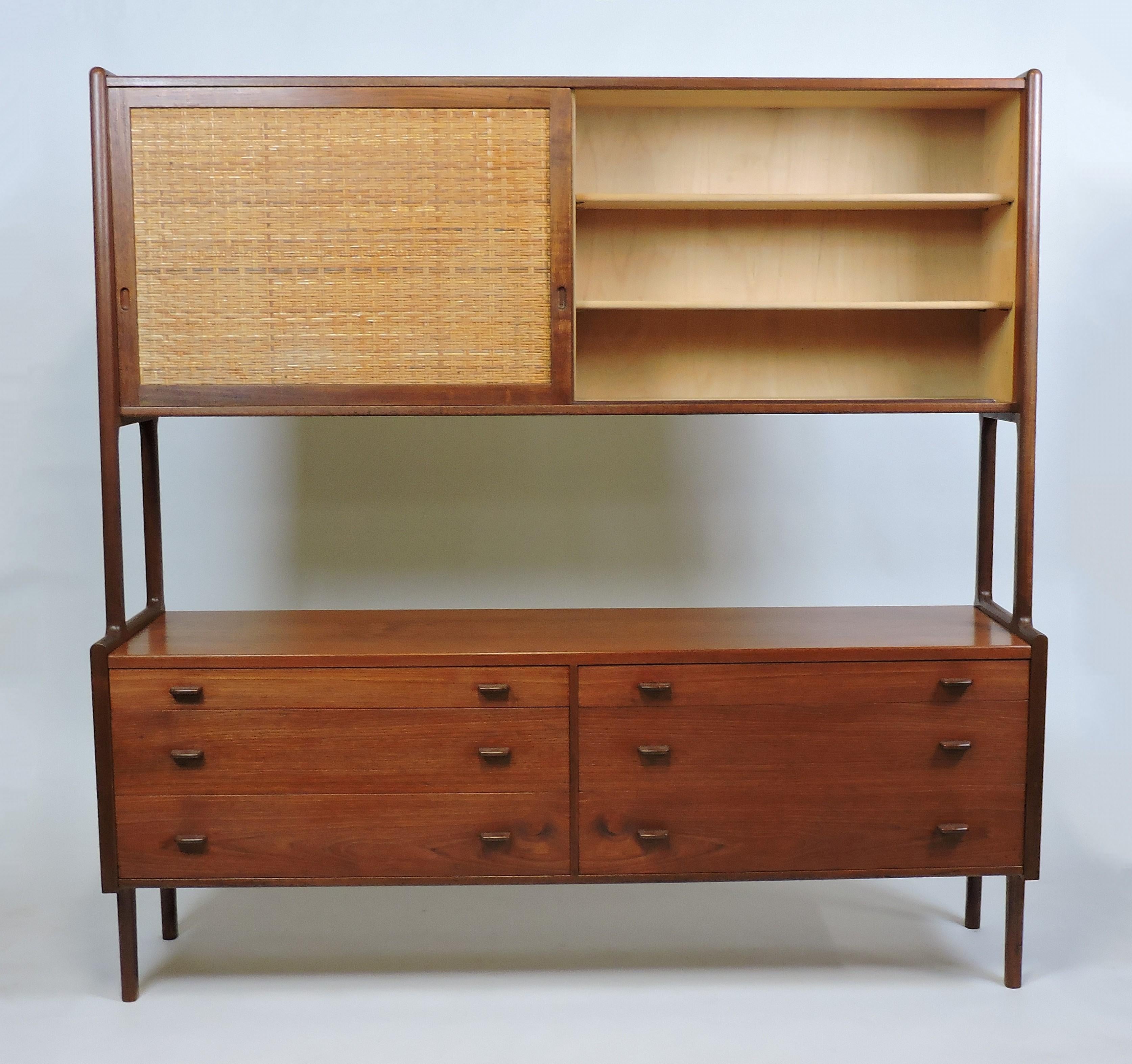 credenza with shelves above