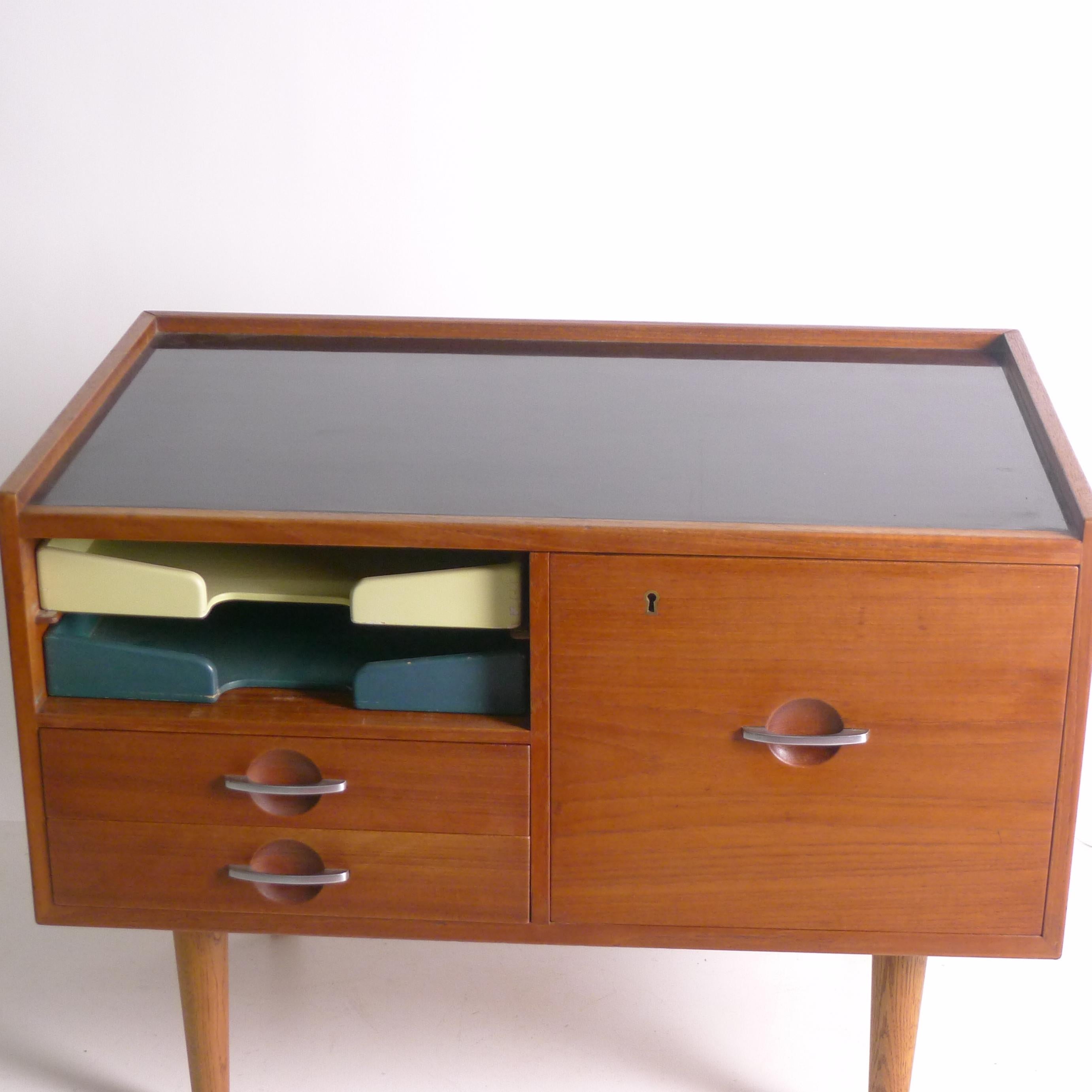 Steel Hans Wegner, Telephone Table, Made by Johannes Hansen, 1950s For Sale