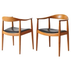 Hans Wegner „The“ Stuhl Johannes Hansen aus Eiche, Original Dänemark