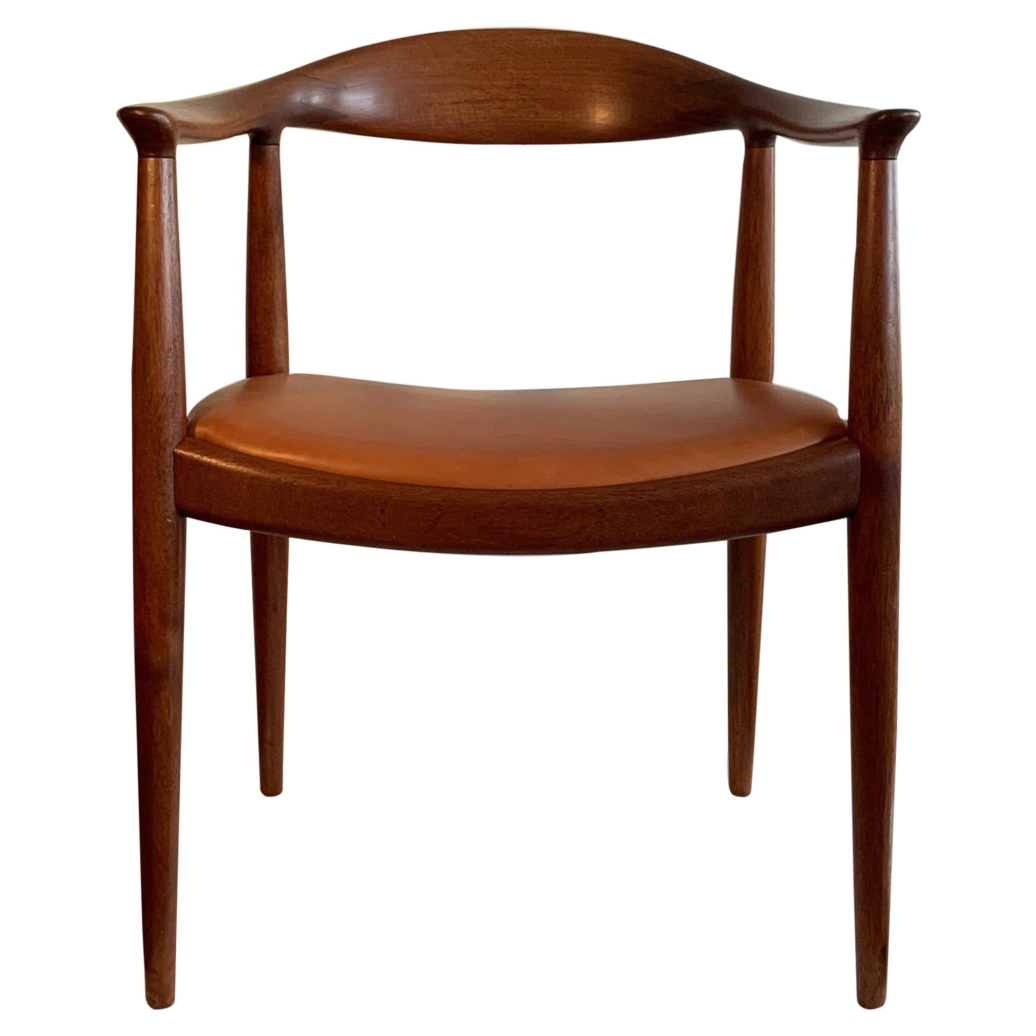 Hans Wegner "The" Chair Johannes Hansen Teak Original Danish For Sale