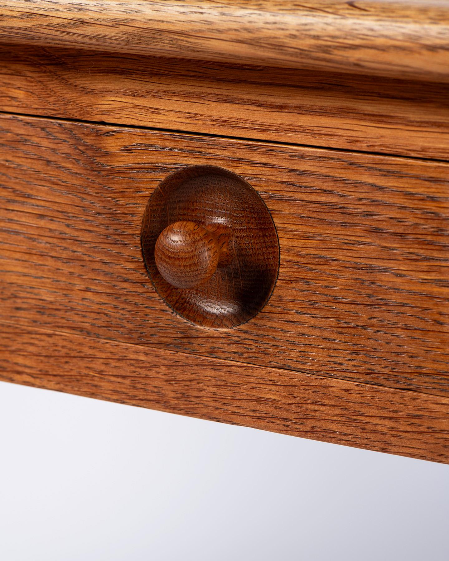 Hans Wegner Vintage Danish PP-312 Schreibtisch in Eiche (Ende des 20. Jahrhunderts) im Angebot