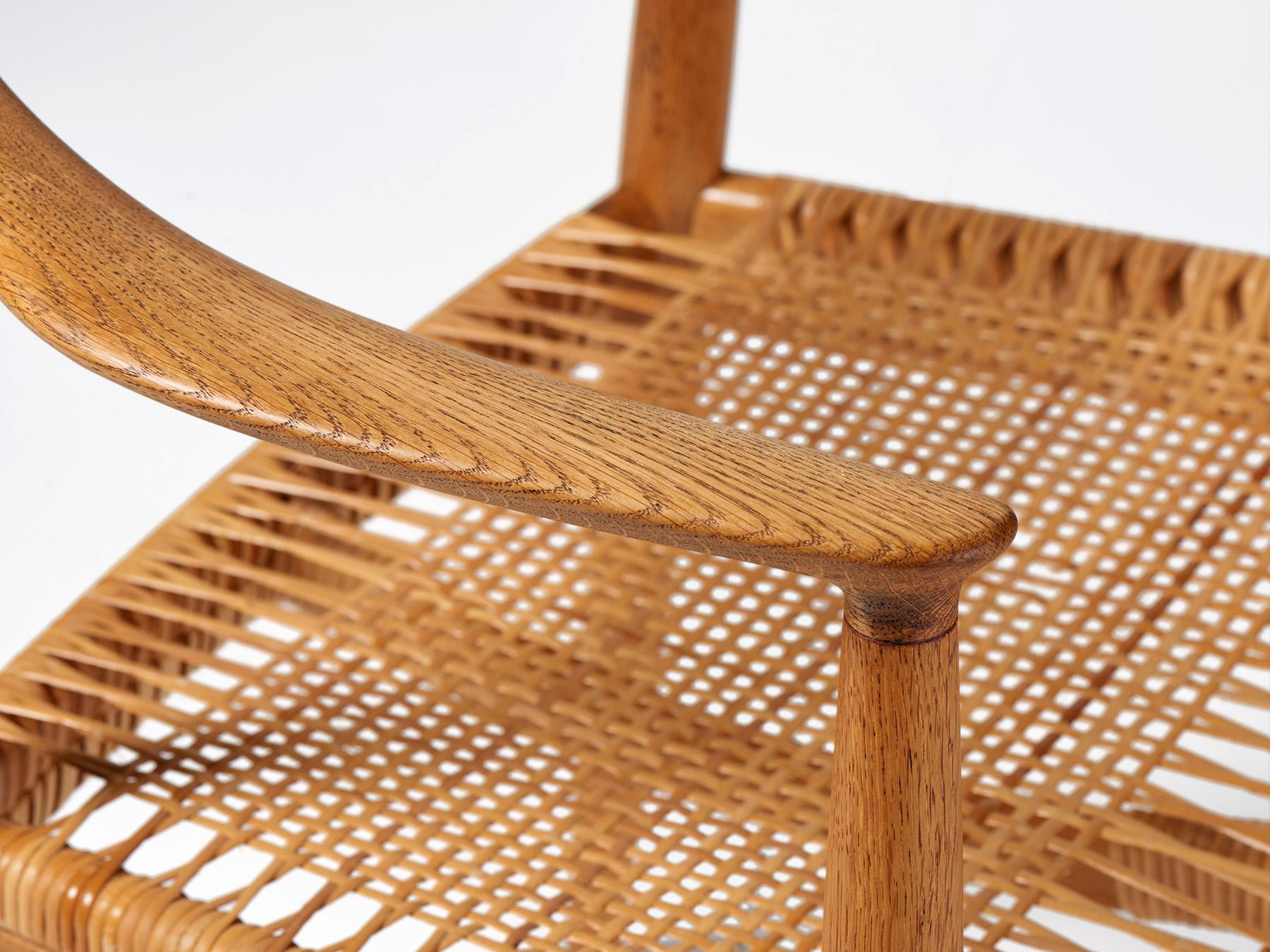 Hans Wegner Vintage JH-501 Chair in Oak and Cane c1950s For Sale 3