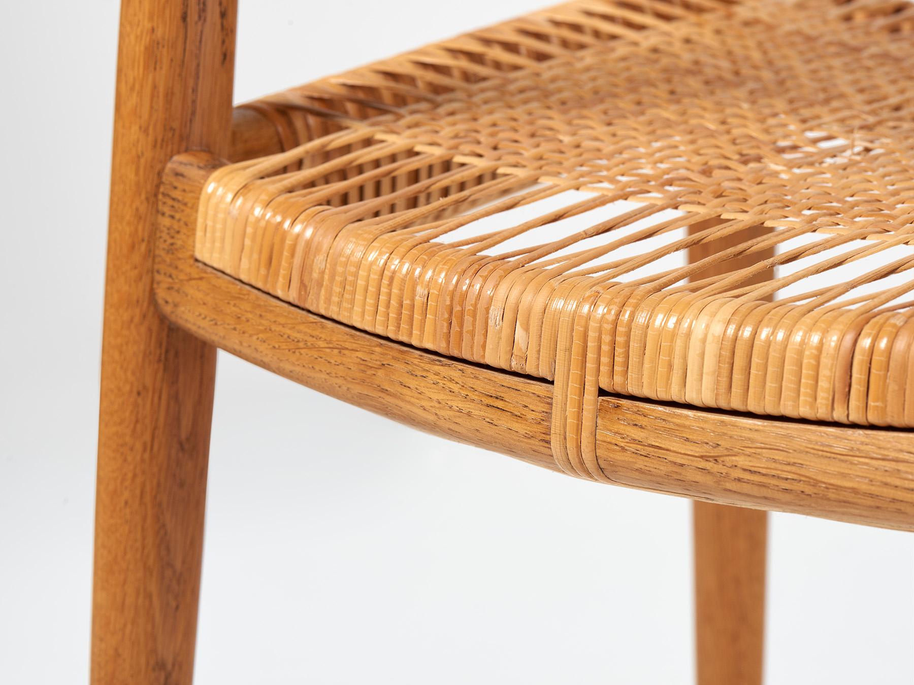 Hans Wegner Vintage JH-501 Chair in Oak and Cane c1950s For Sale 6