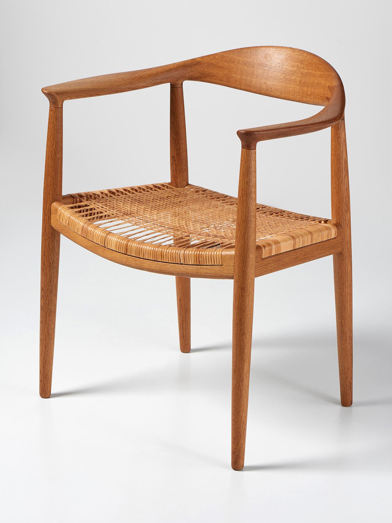 Hans Wegner Vintage JH-501 Chair in Oak and Cane c1950s For Sale 2