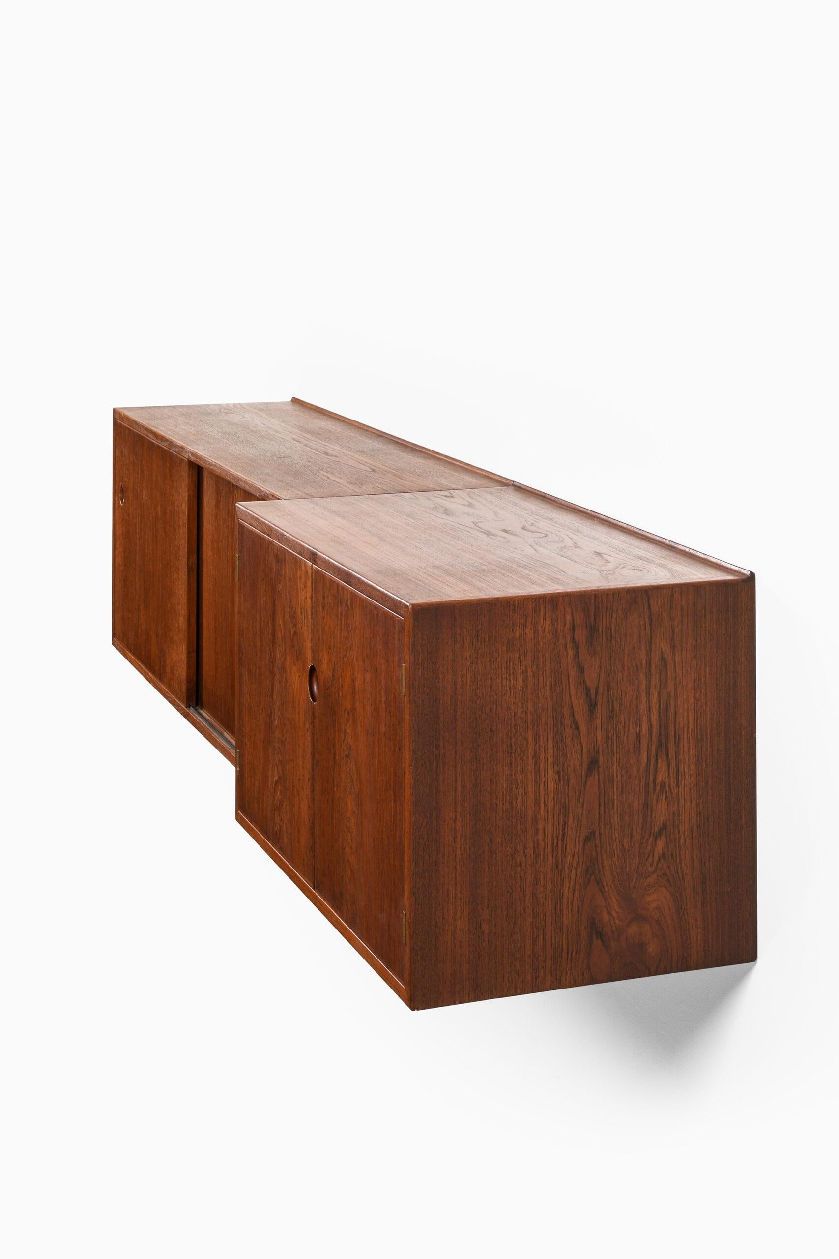 Mid-20th Century Hans Wegner Wall Mounted Sideboards Produced by Cabinetmaker Johannes Hansen For Sale