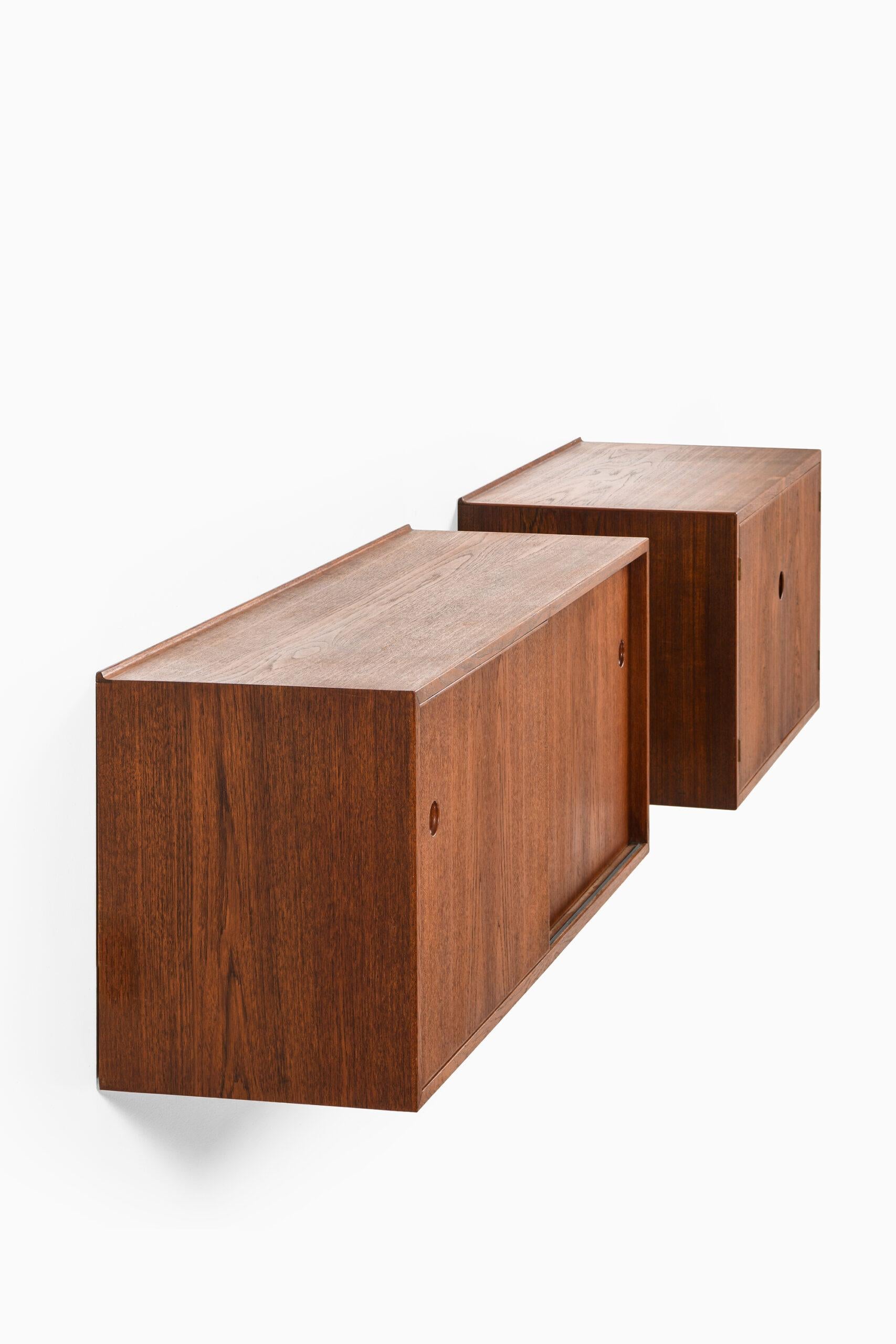 Hans Wegner Wall Mounted Sideboards Produced by Cabinetmaker Johannes Hansen For Sale 1