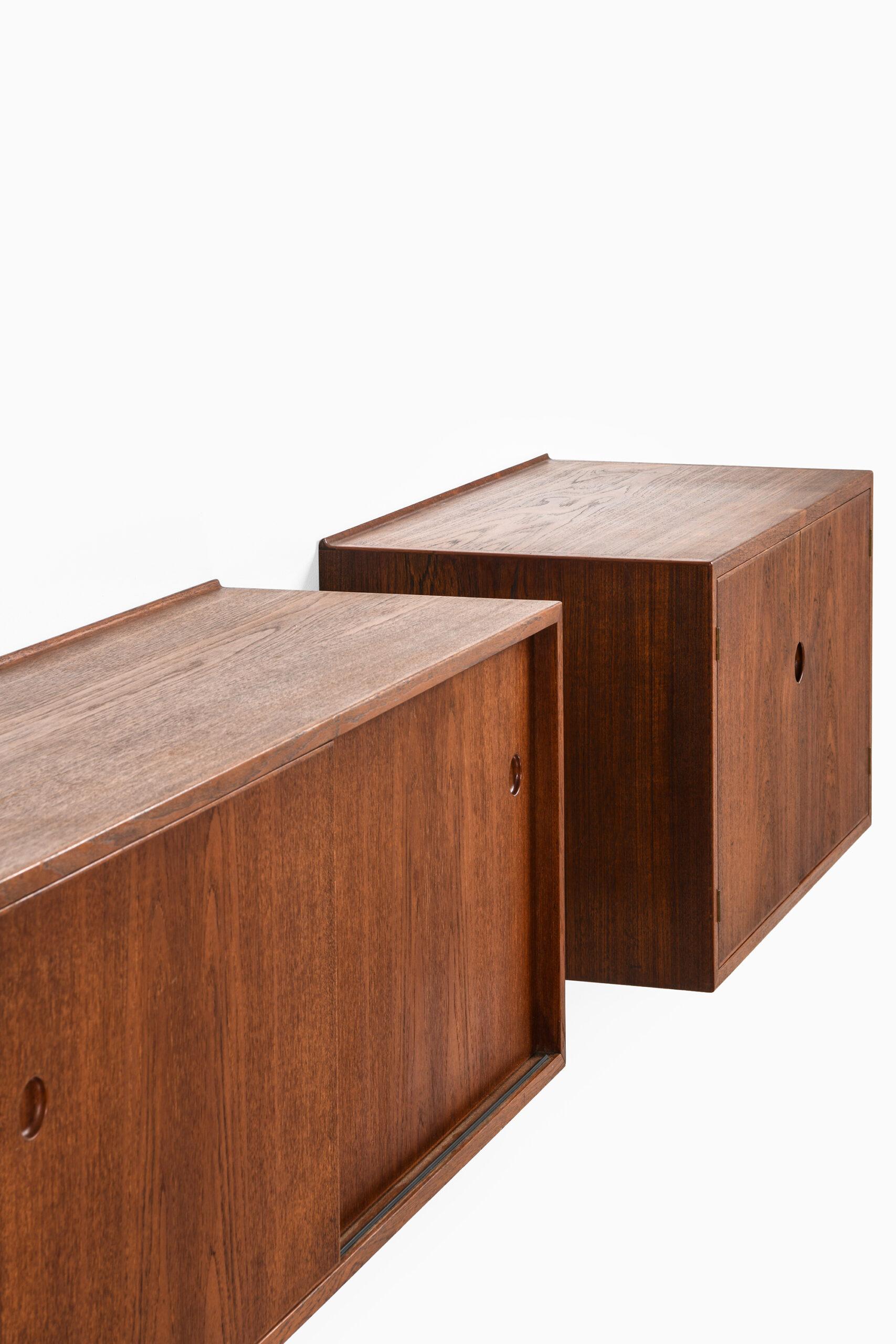 Hans Wegner Wall Mounted Sideboards Produced by Cabinetmaker Johannes Hansen For Sale 2