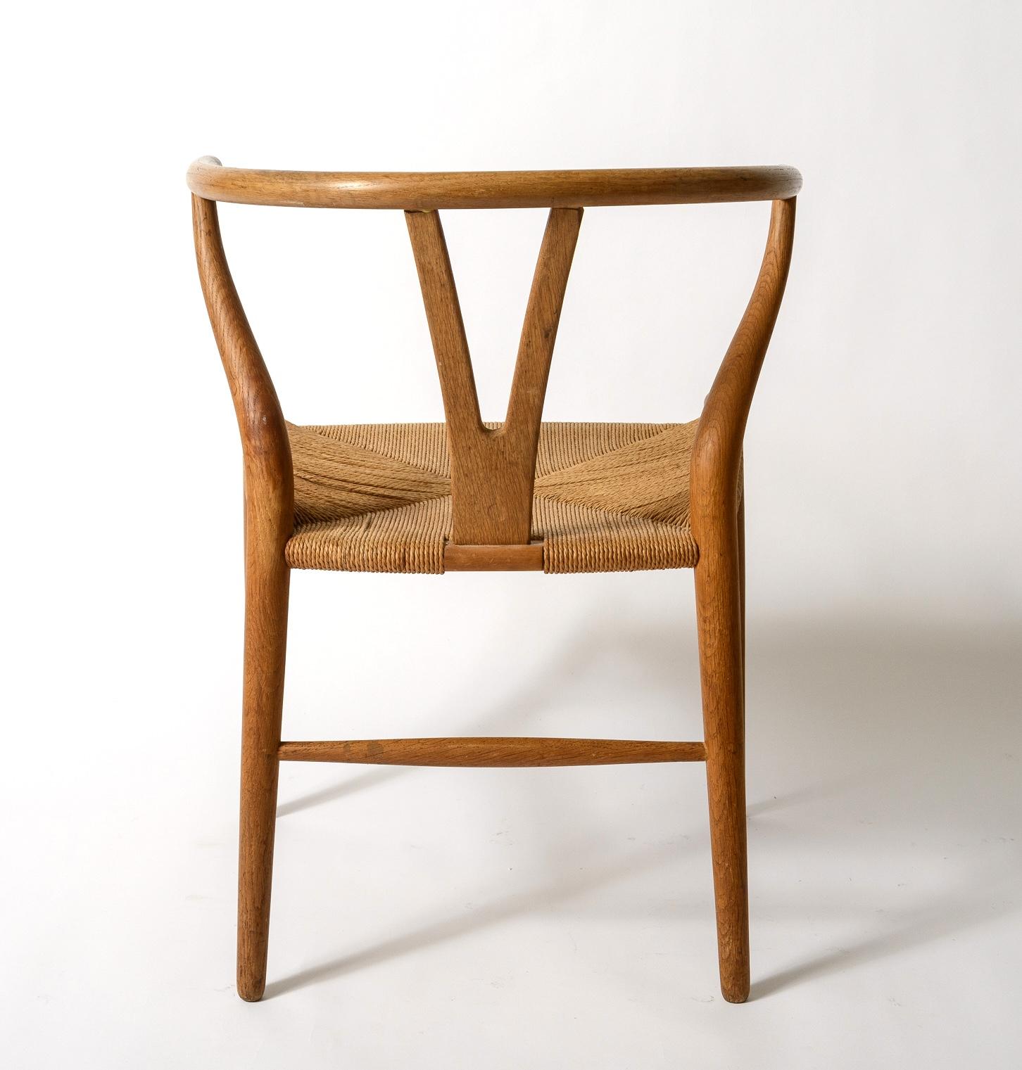 Oak Hans Wegner Wishbone Chair For Sale