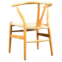 Hans Wegner, Wishbone Chair, Model CH24, circa 1953, in Beech and Paper Cord