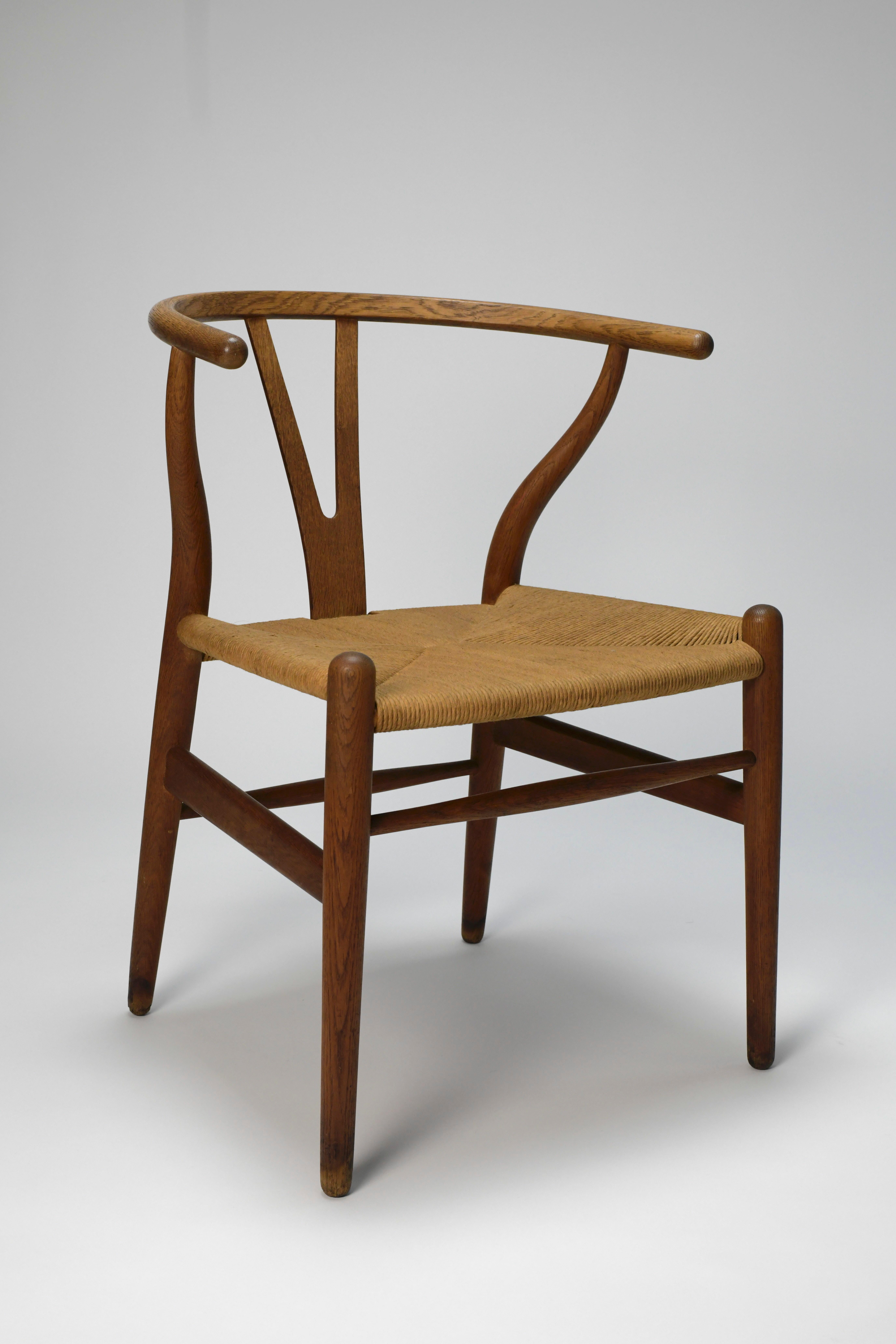Mid-Century Modern Hans Wegner Wishbone Chairs by Carl Hansen and Son  For Sale