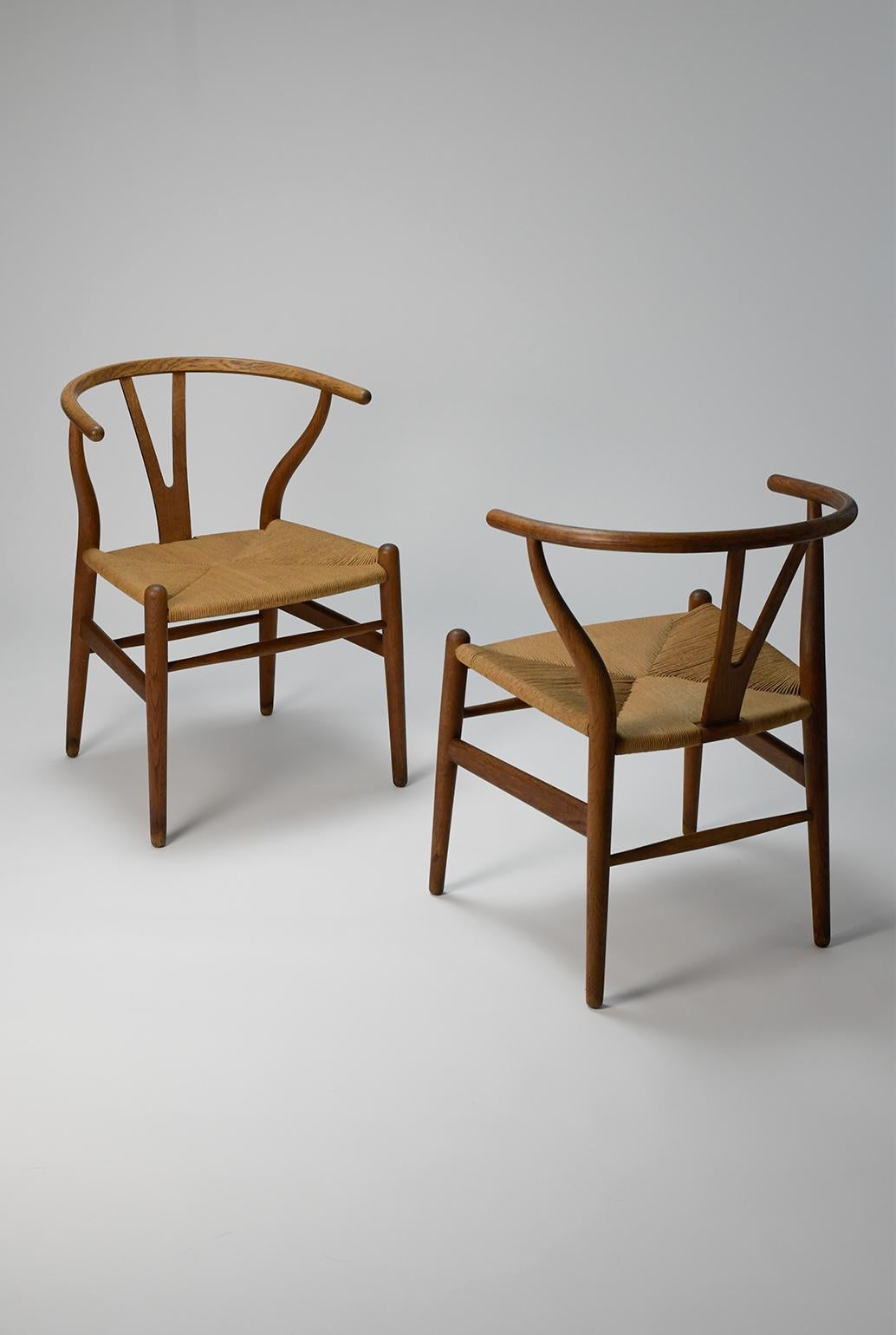 20th Century Hans Wegner Wishbone Chairs by Carl Hansen and Son  For Sale
