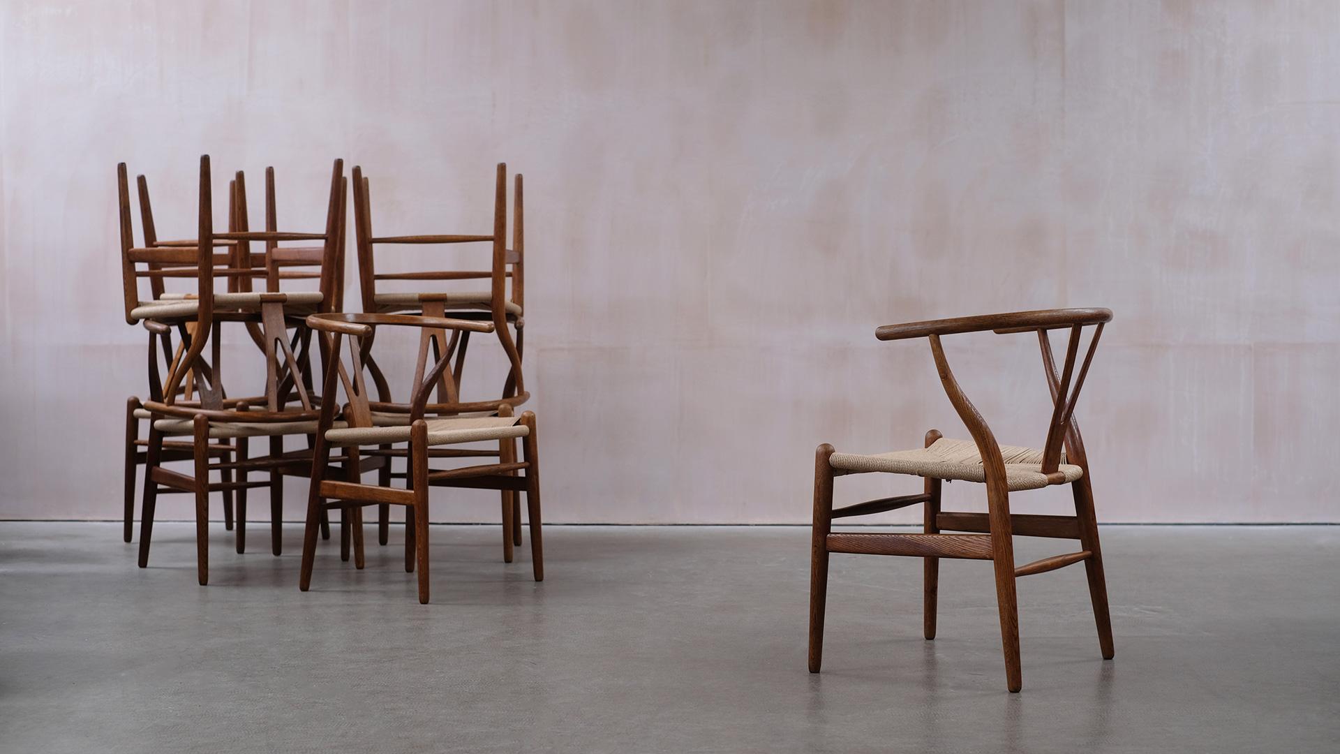 Danish 8 Hans Wegner Wishbone Chairs