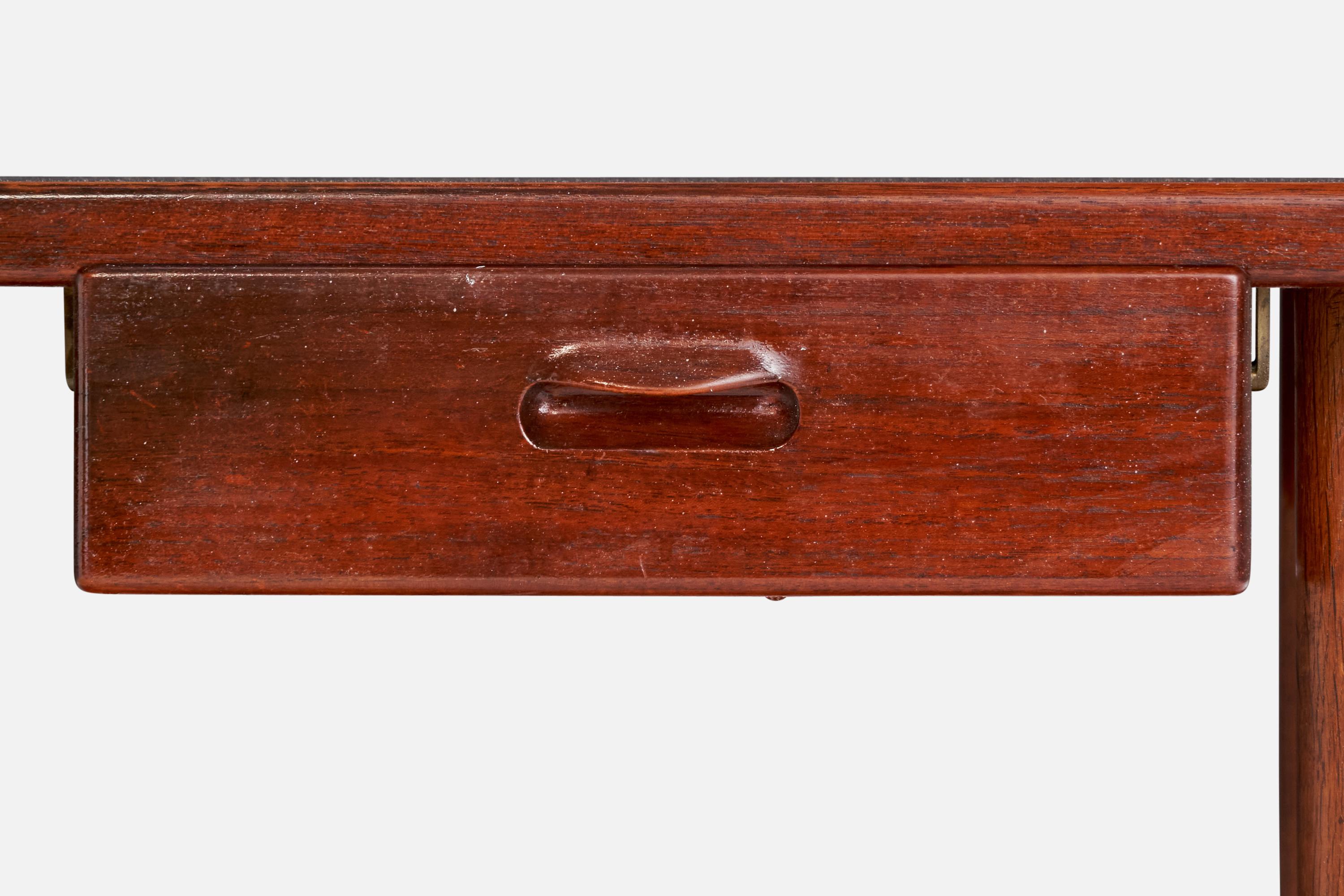 Hans Wegner, Wishbone Desk, Oak, Teak, Denmark, 1950s For Sale 12