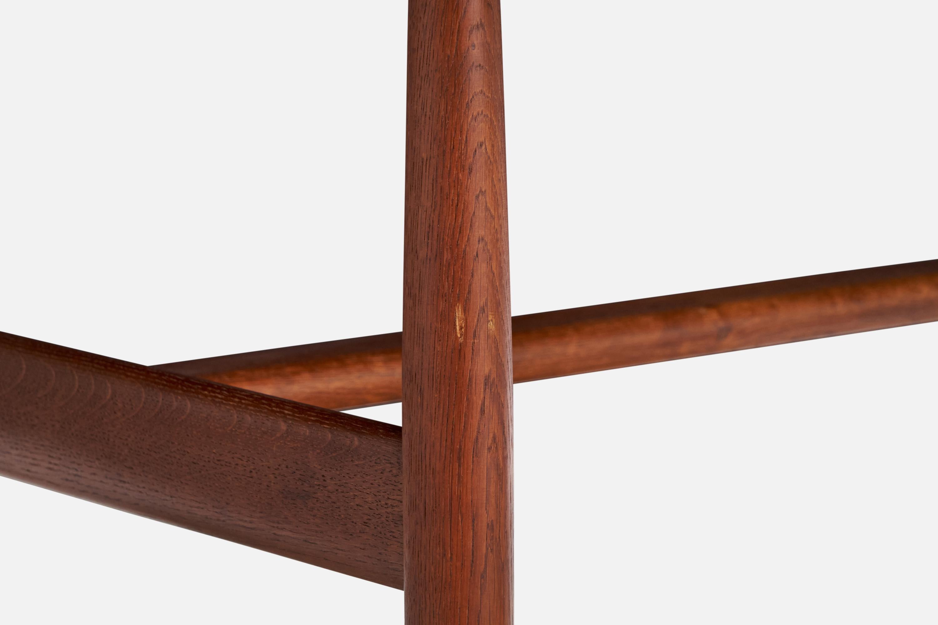Hans Wegner, Wishbone Desk, Oak, Teak, Denmark, 1950s For Sale 1