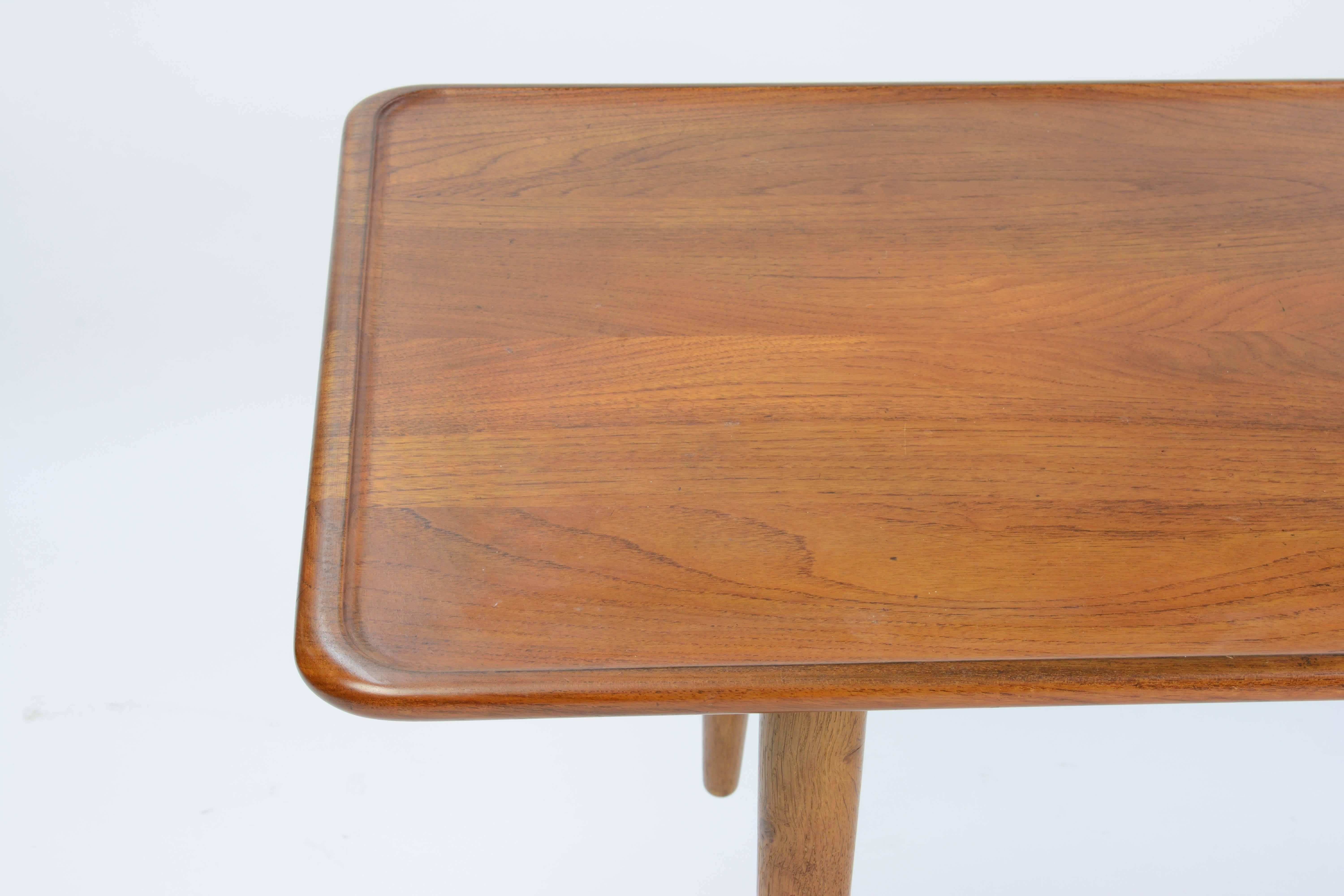 Hans Wegner's Curved Edge Coffee Table for Andreas Tuck of Denmark In Good Condition For Sale In Portland, OR