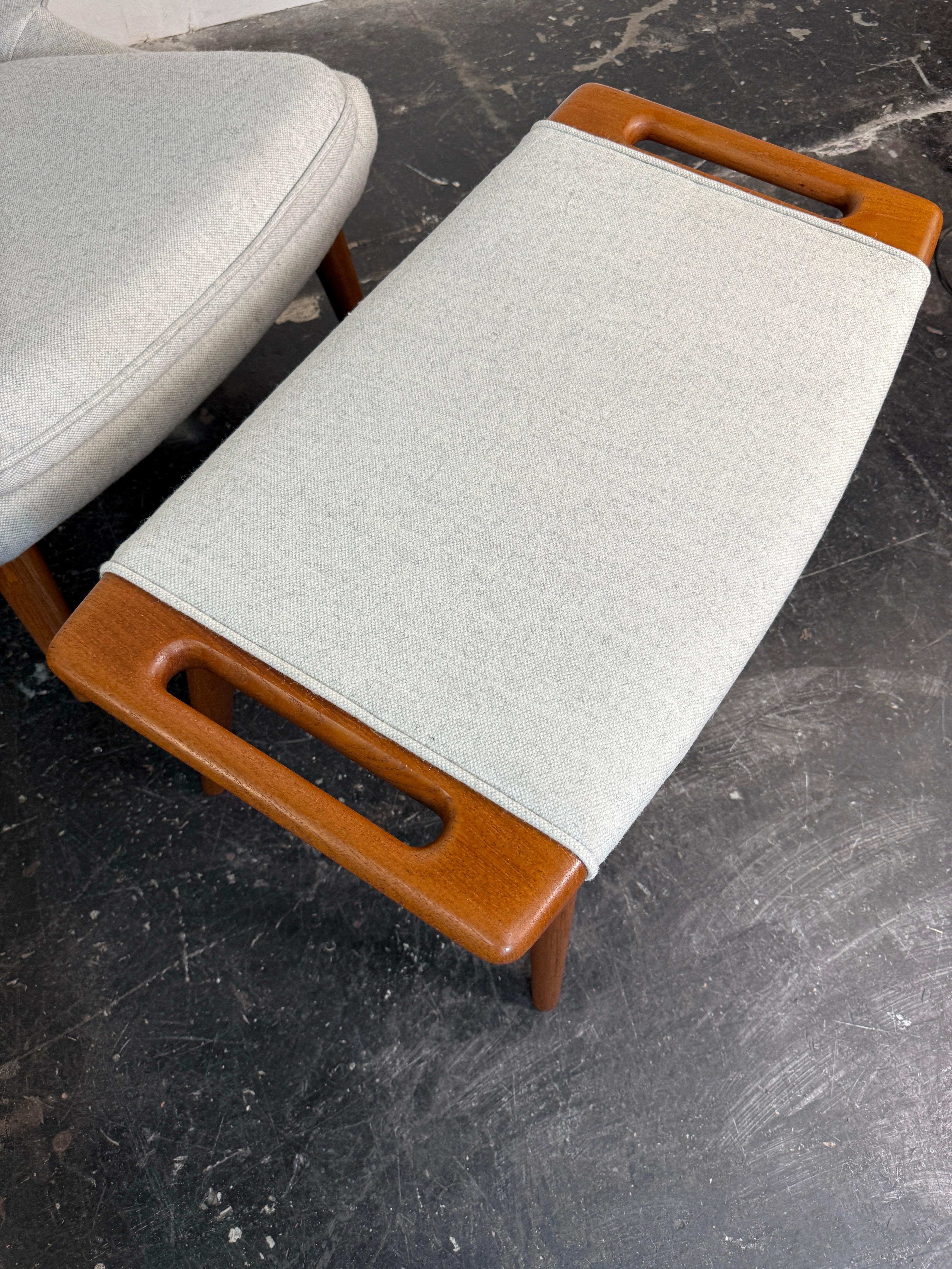 Hans Wegner's Papa Bear Chair and Ottoman for A.P. Stolen Denmark, 1950's For Sale 5