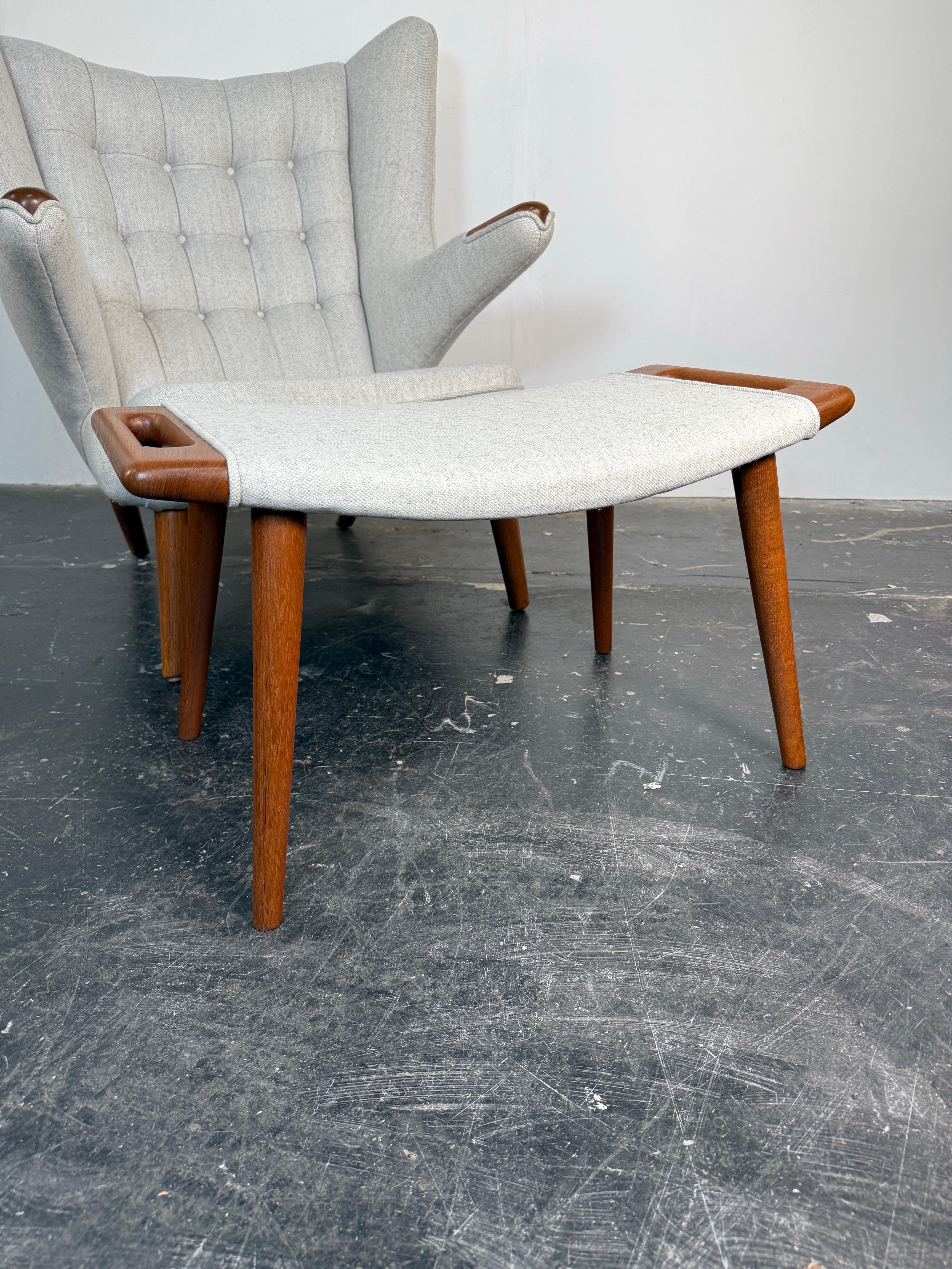 Hans Wegner's Papa Bear Chair and Ottoman for A.P. Stolen Denmark, 1950's For Sale 7