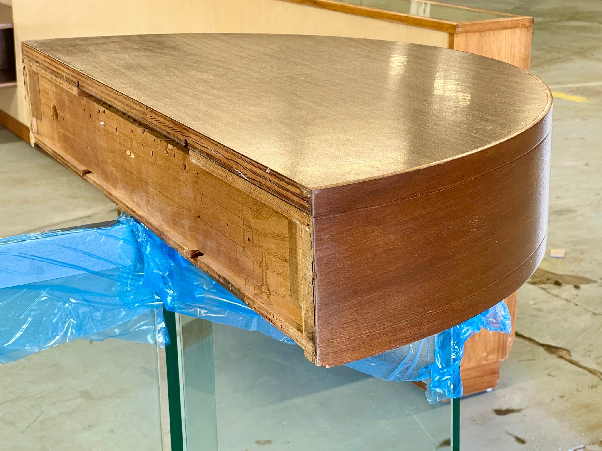 Laminate Hans Weiss Floating Demi-Lune Console