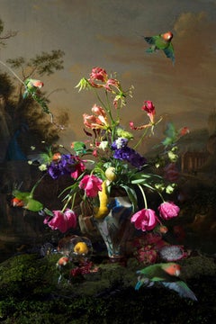 Nature morte aux perroquets par Hans Withoos