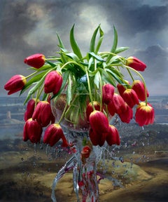 Fontaine aux tulipes